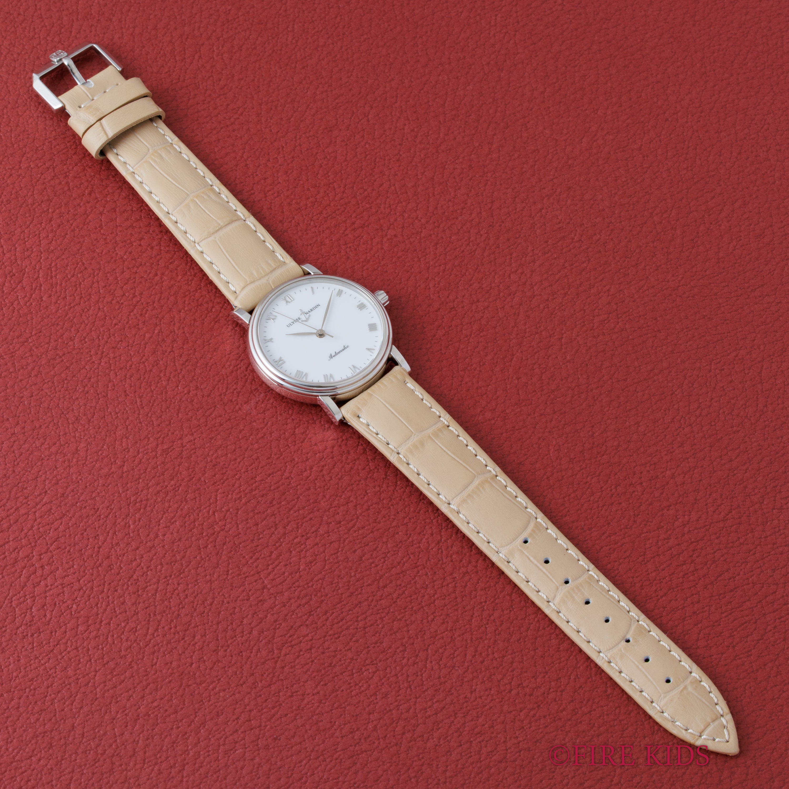 ユリスナルダン サンシアー ホワイトローマンダイヤル 1990年代製 Ref.133‐34 自動巻