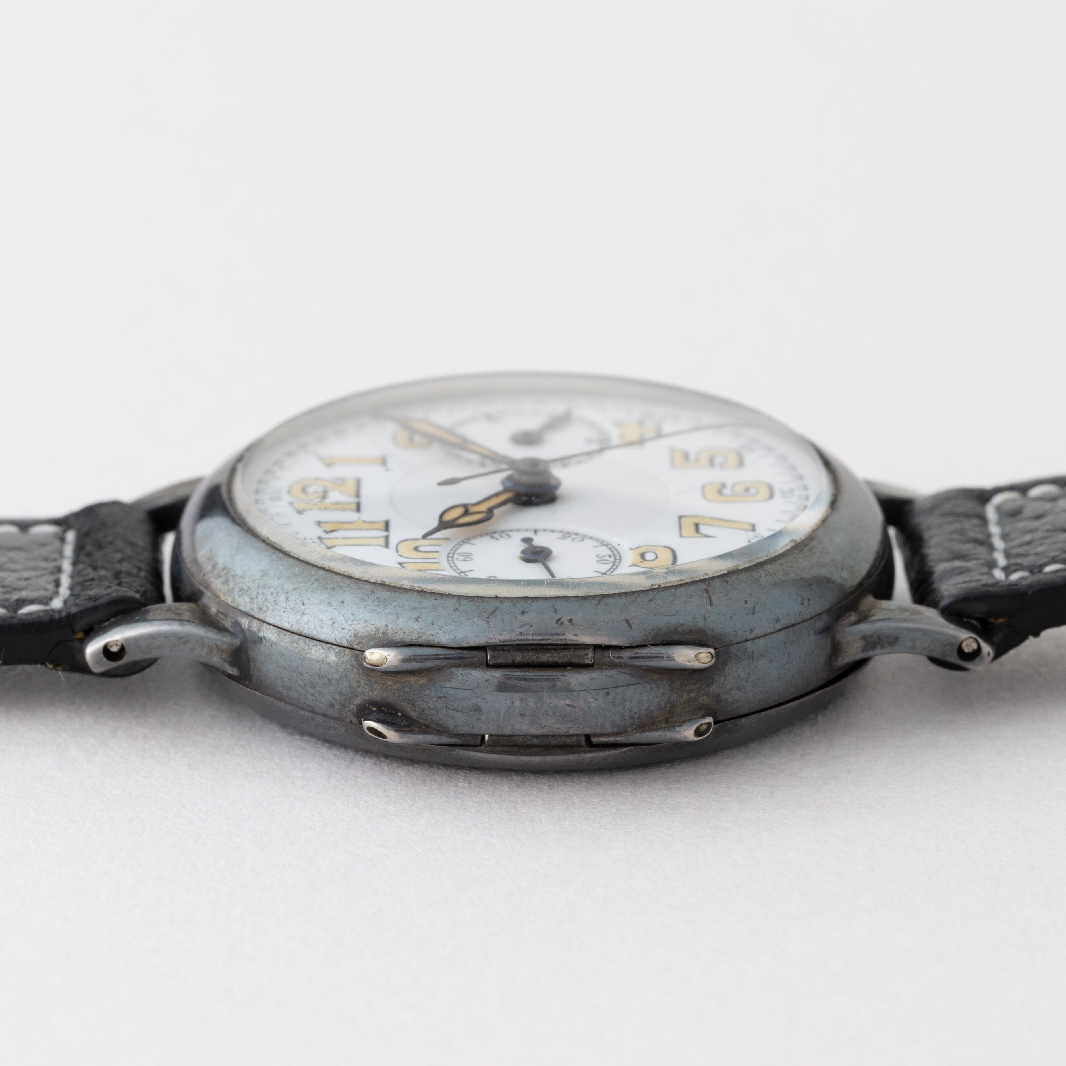 ギャレット ポーセリン銀無垢クロノグラフ ミネルバ13-20CH 1930年代