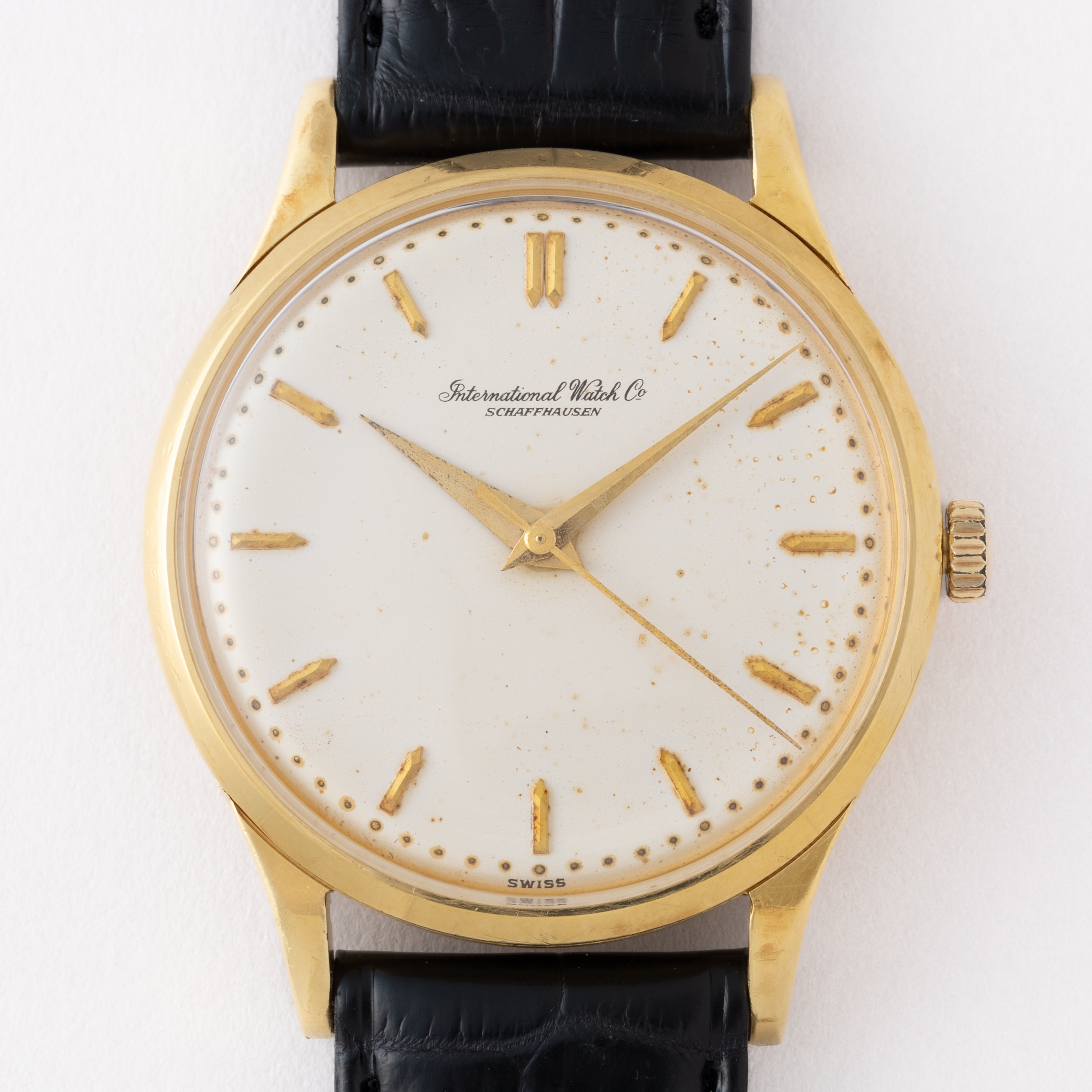 IWC 18金無垢ラウンドケース 1959年製 Cal.89 手巻き オールドインター