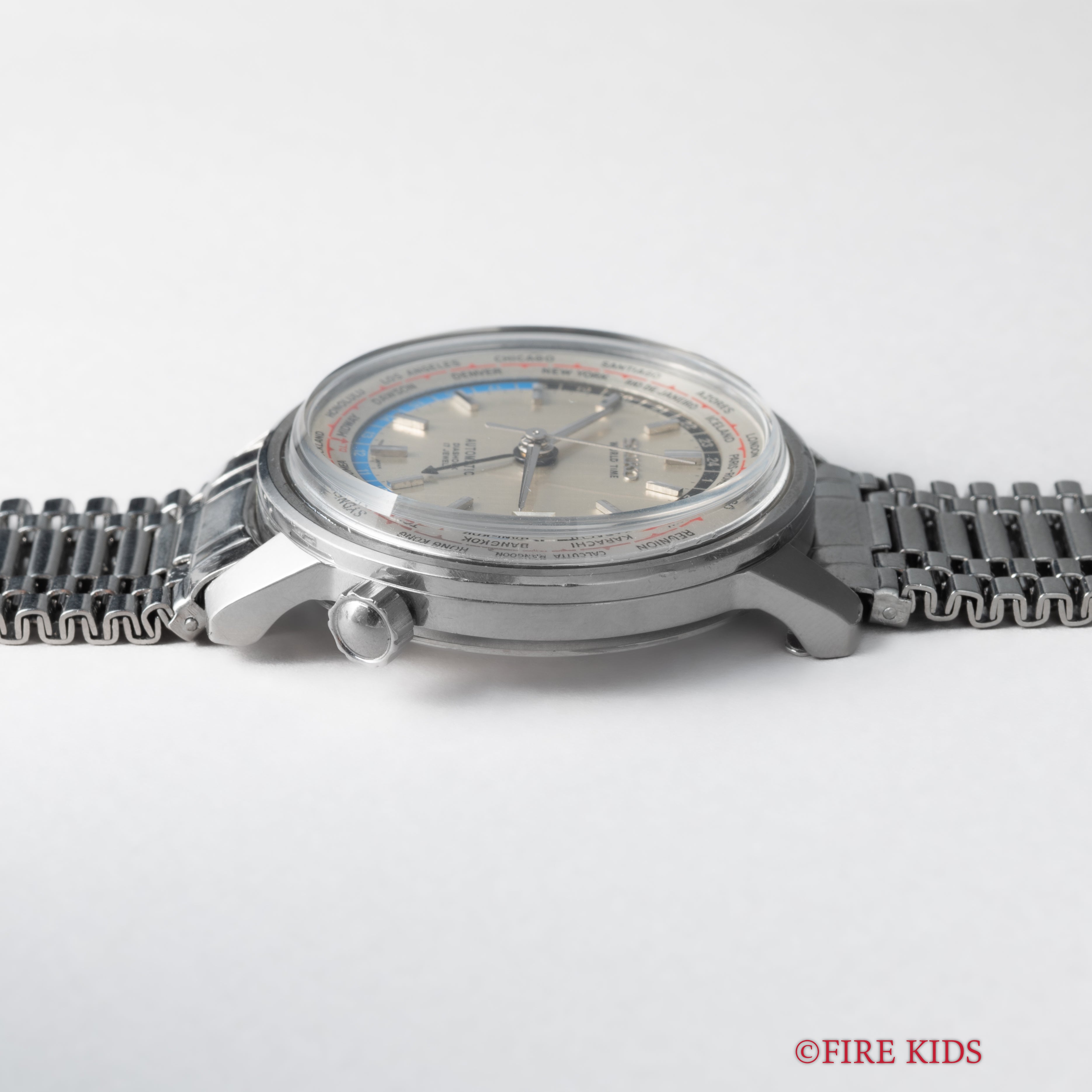 セイコー ワールドタイム ファーストモデル 1964年製 Ref.6217-7000 希少オリンピックマーク 純正ブレス