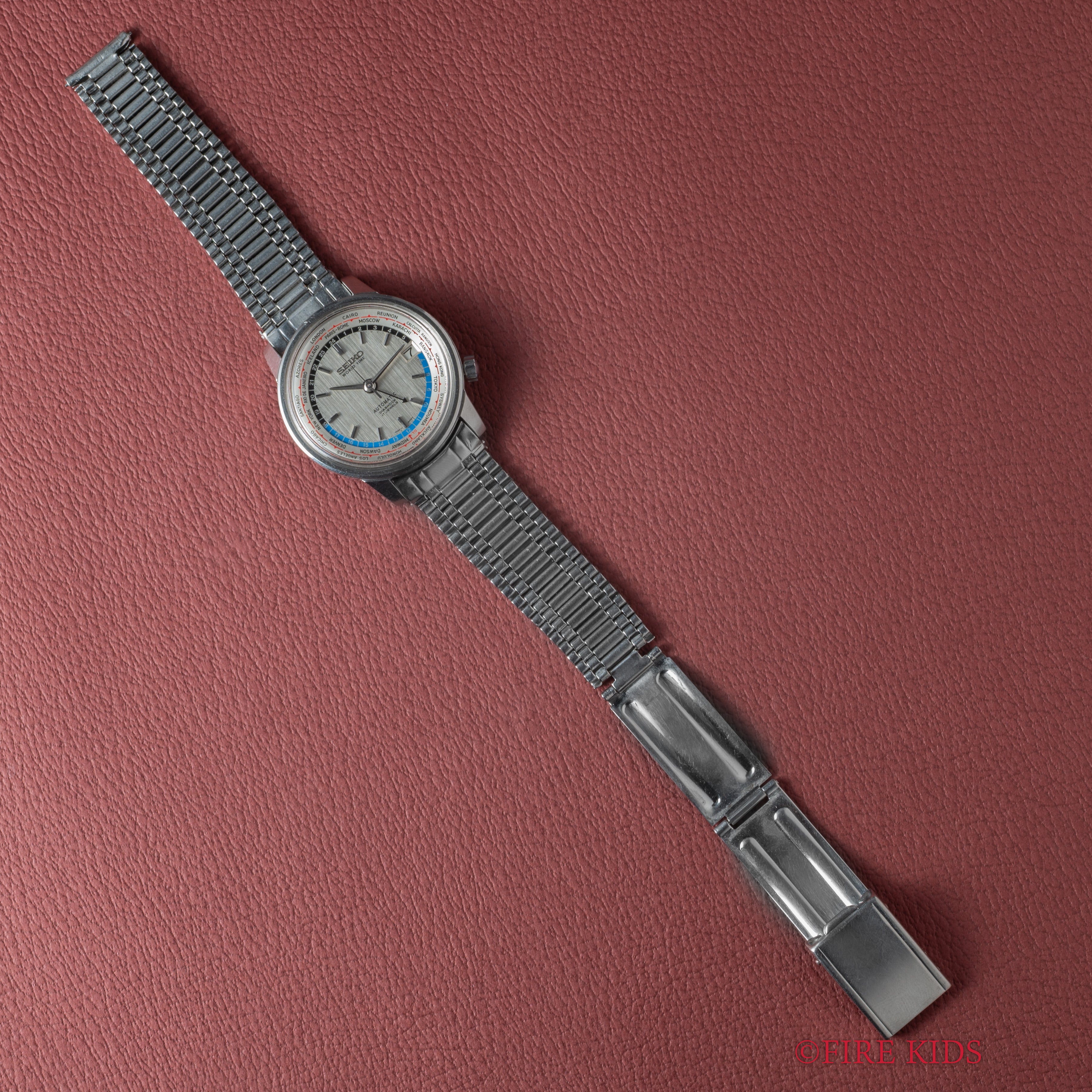 セイコー ワールドタイム ファーストモデル 1964年製 Ref.6217-7000 希少オリンピックマーク 純正ブレス