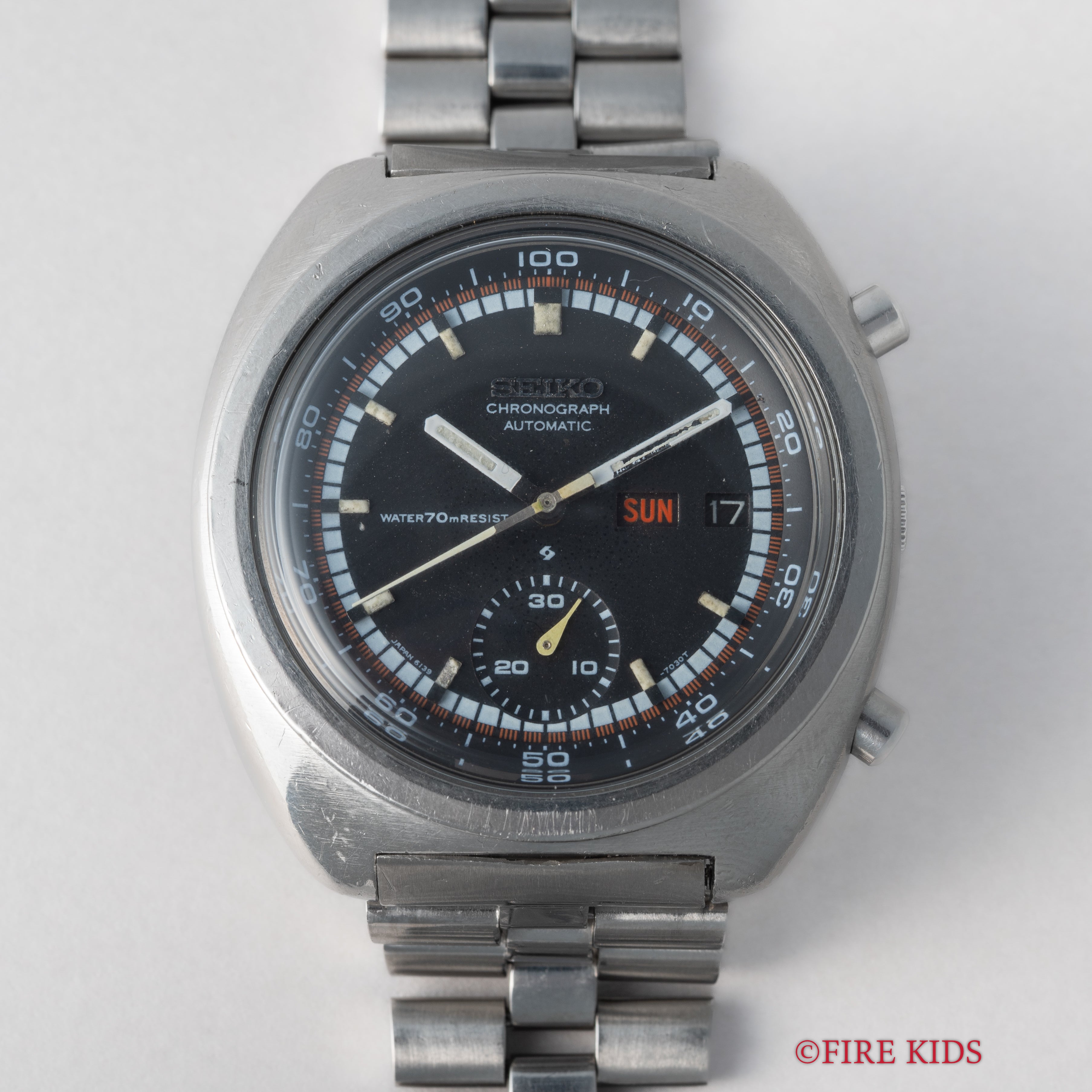 セイコー クロノグラフ 1971年製 自動巻クロノグラフ デシマルメーター Ref.6139-7002 純正ブレス