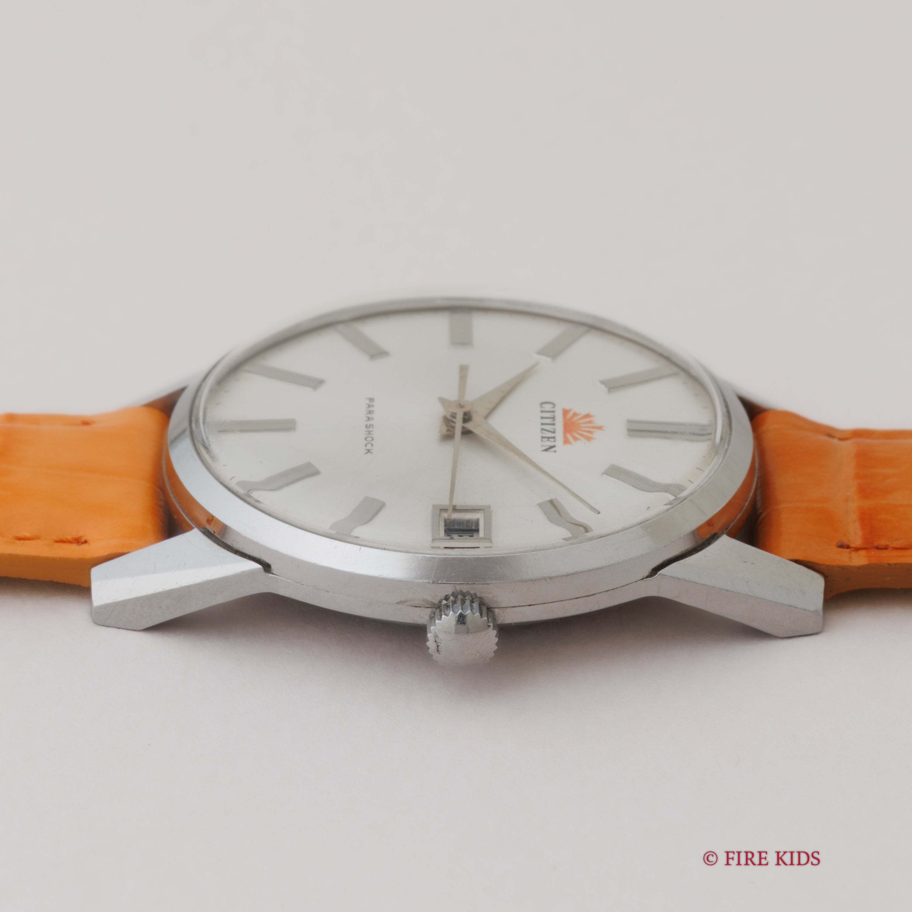 シチズン ラウンドケース パラショック 中三針 朝日新聞 1960年代製 手巻き