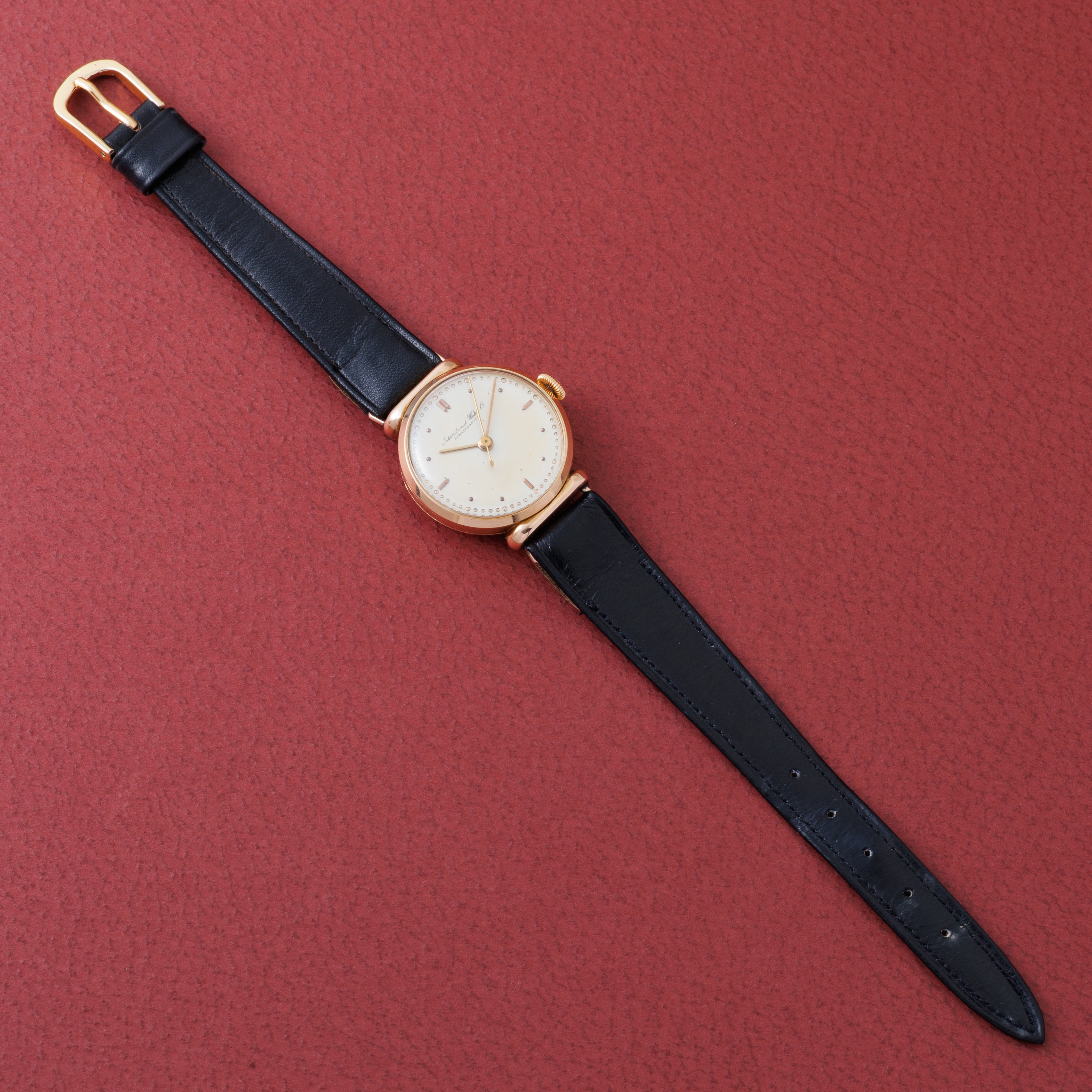 IWC 18金無垢ピンクゴールドラウンドケース 1947年製 Cal.60 手巻き