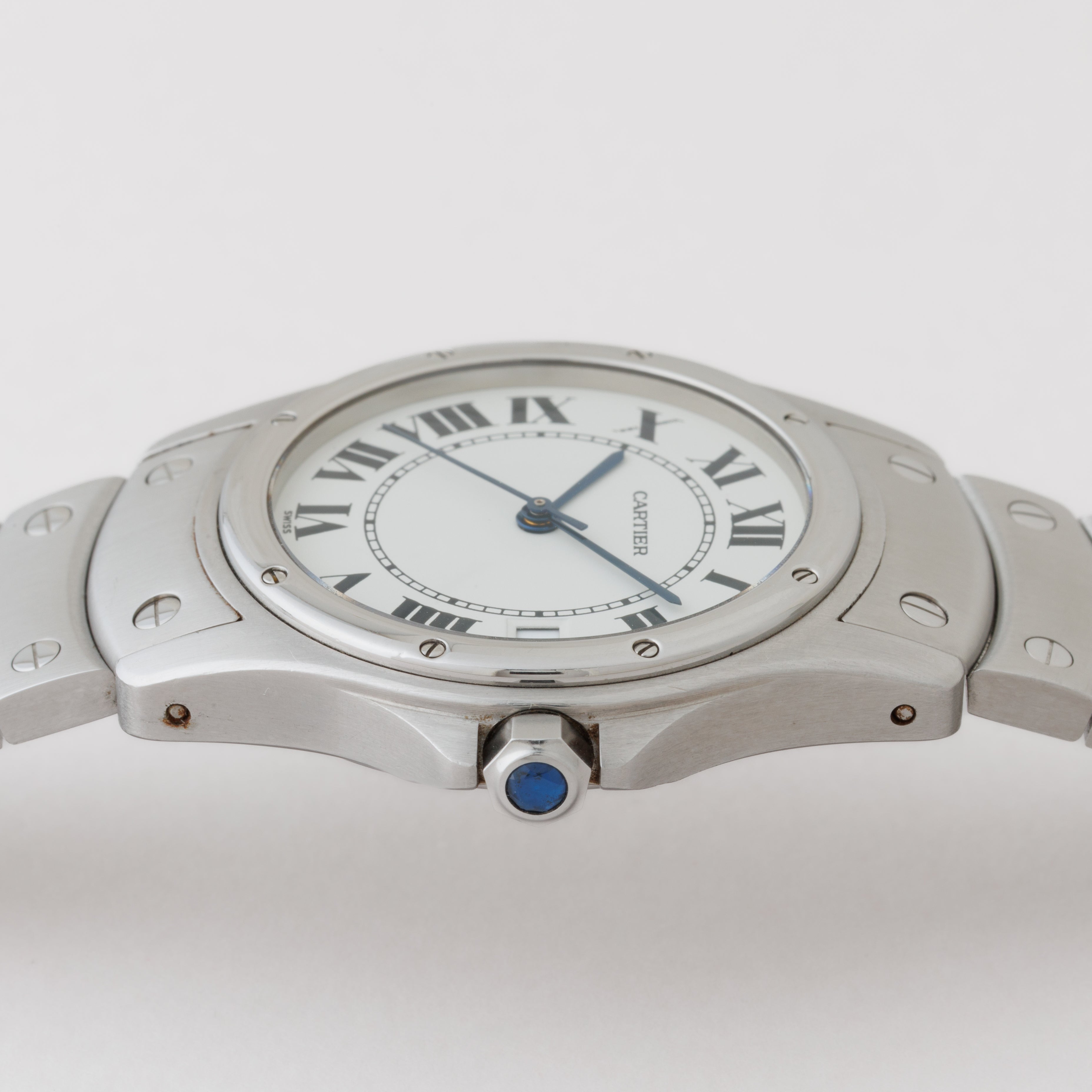 カルティエ サントス ロンド LMサイズ 自動巻き 1990年代製 ホワイトローマンダイヤル