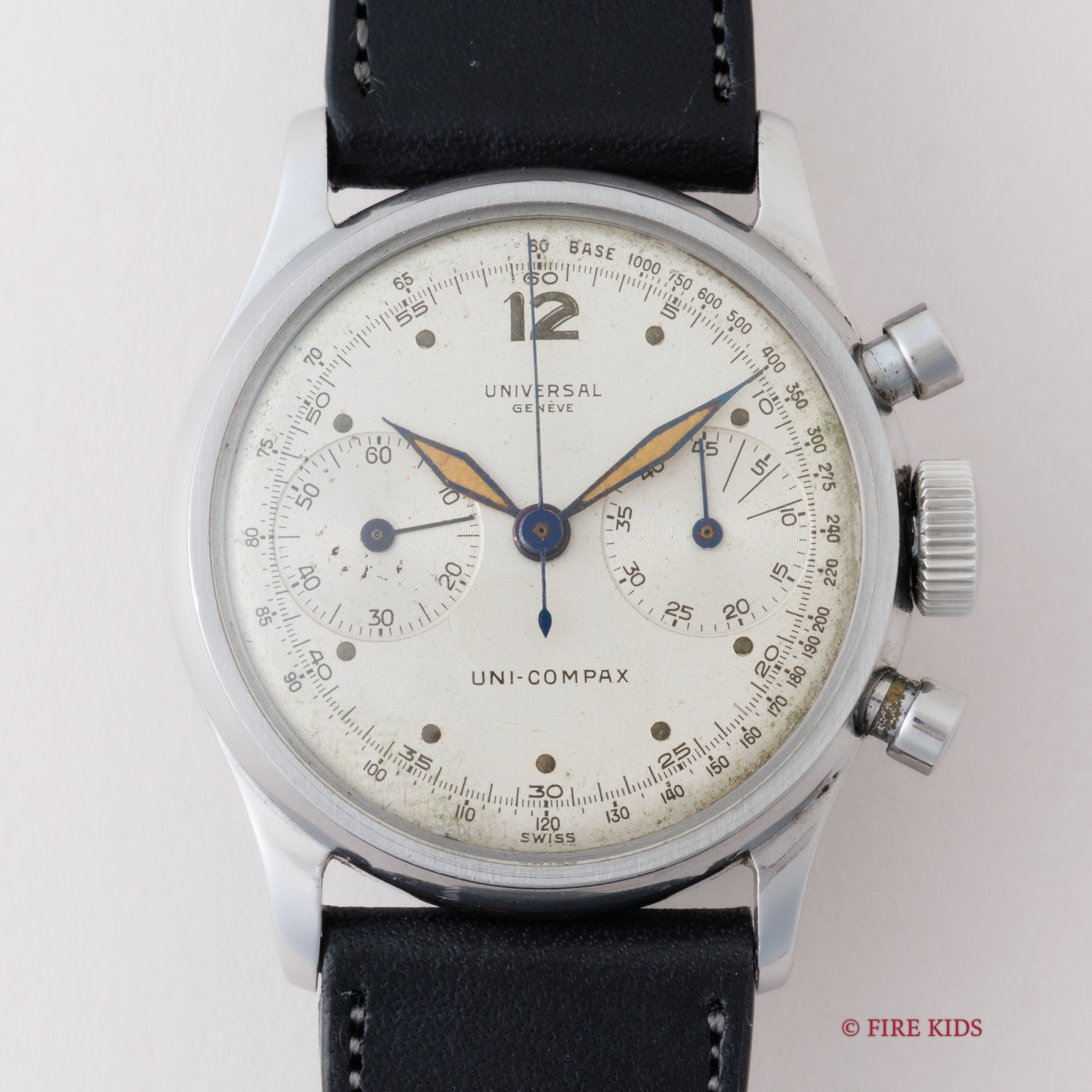 ユニバーサル・ジュネーブ ユニコンパックス 1940年代製 手巻 Cal.285 スクリューバック ラウンドプッシャー