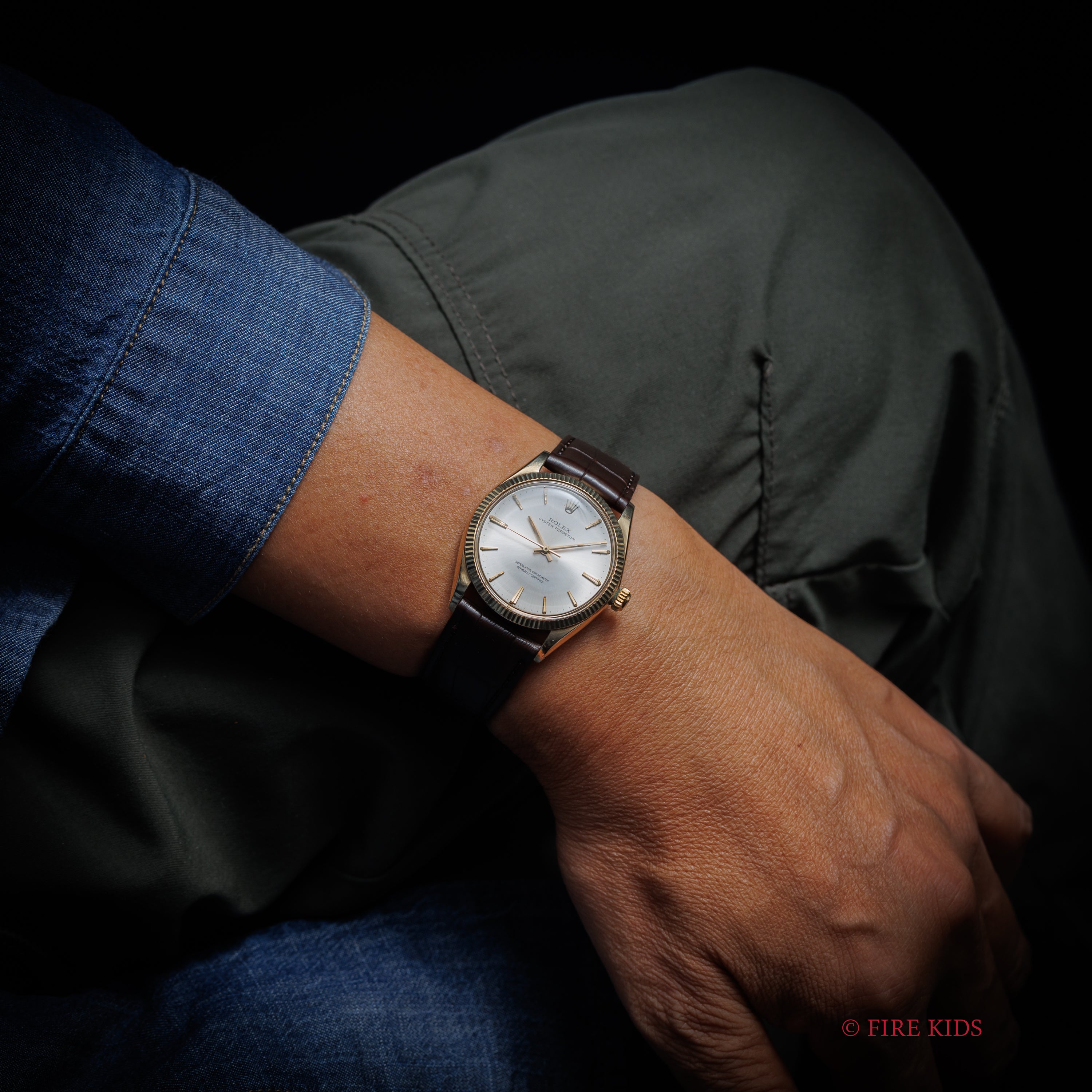 ロレックス 14金無垢オイスターパーペチュアル 1963年製 シルバーダイヤル Ref.1005