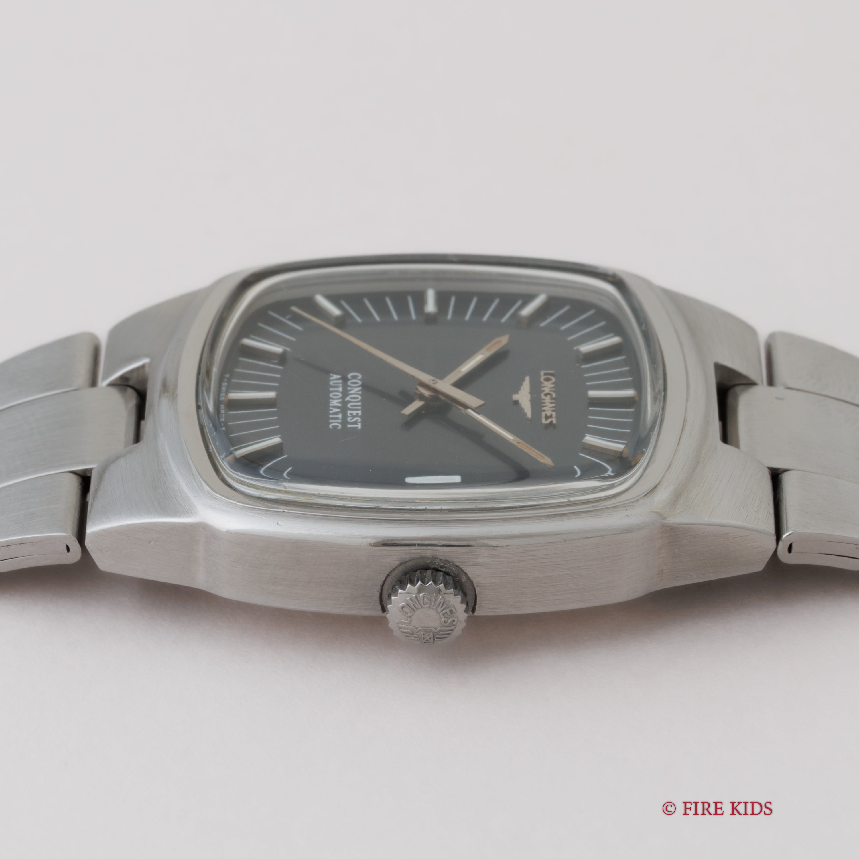 ロンジン コンクエスト TVスクリーン型 1970年代製 10振動自動巻 Cal.431 純正ブレス