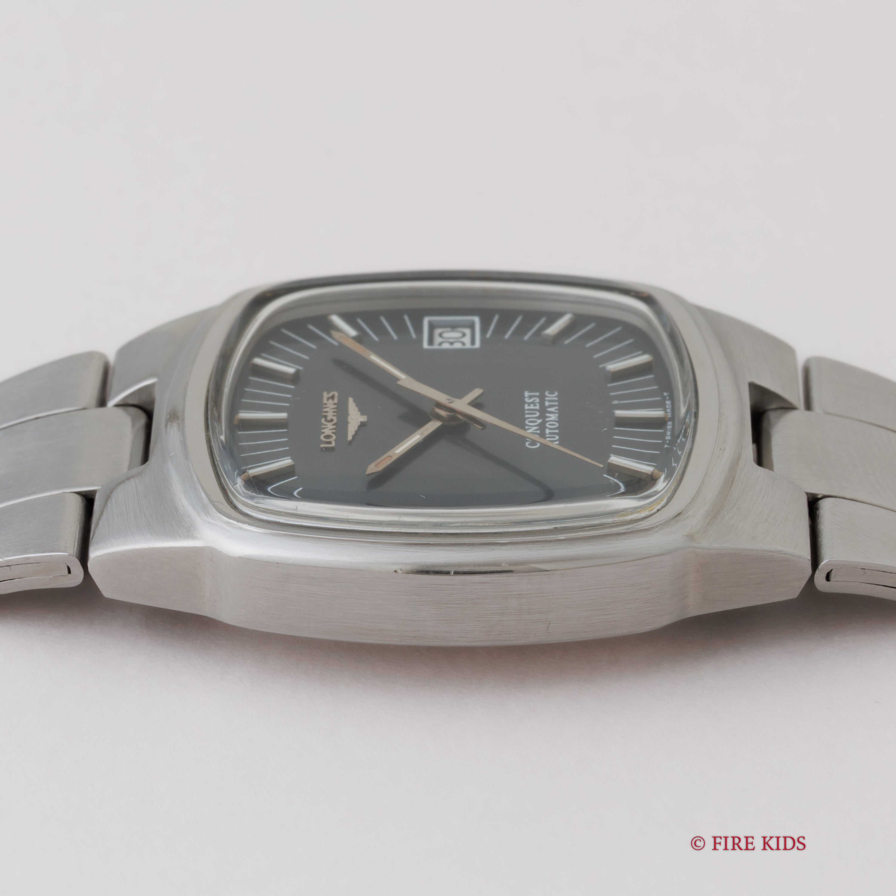 ロンジン コンクエスト TVスクリーン型 1970年代製 10振動自動巻 Cal.431 純正ブレス