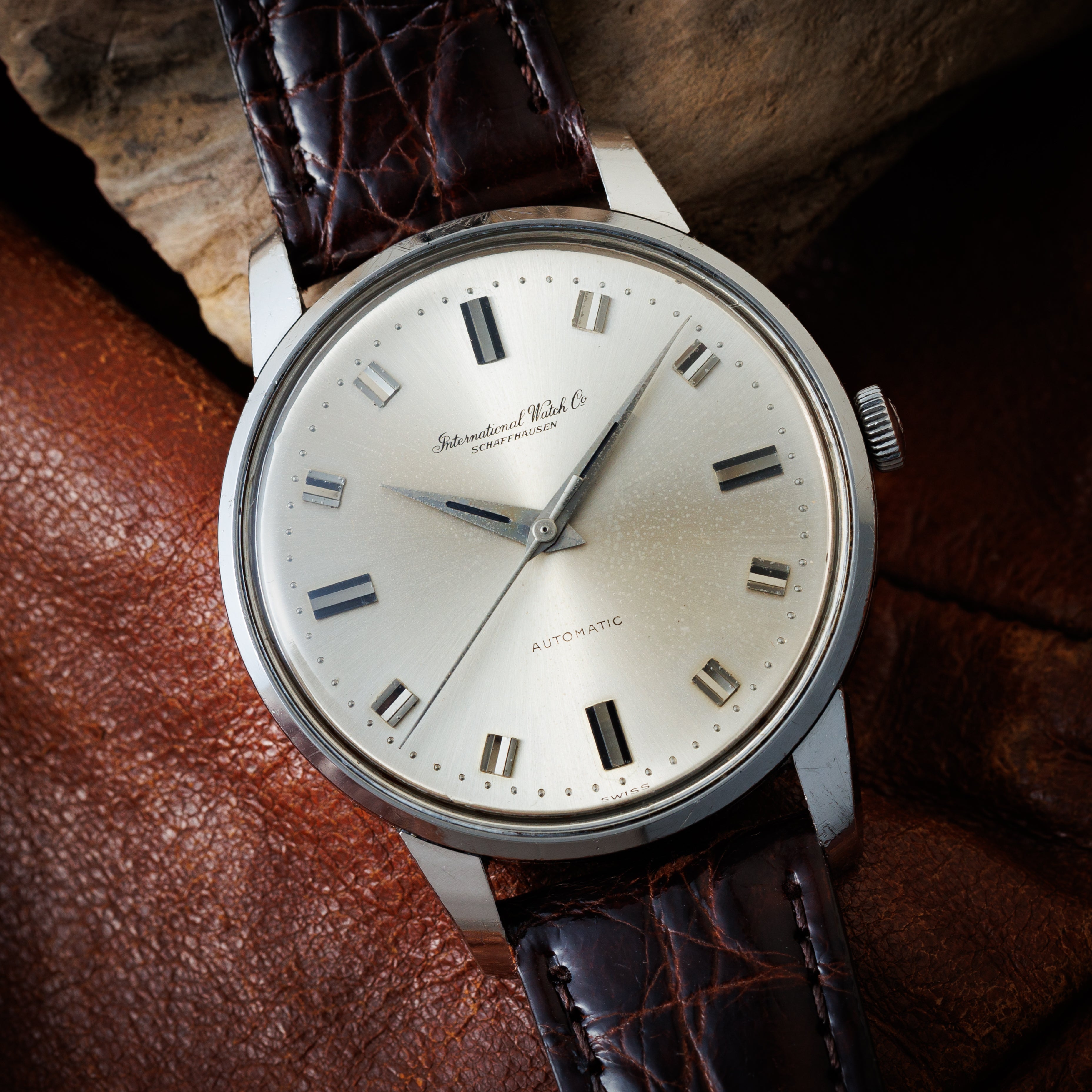 IWC ビッグケース ノンデイト ショートインデックス 1963年製 自動巻き Ref.648A Cal.853