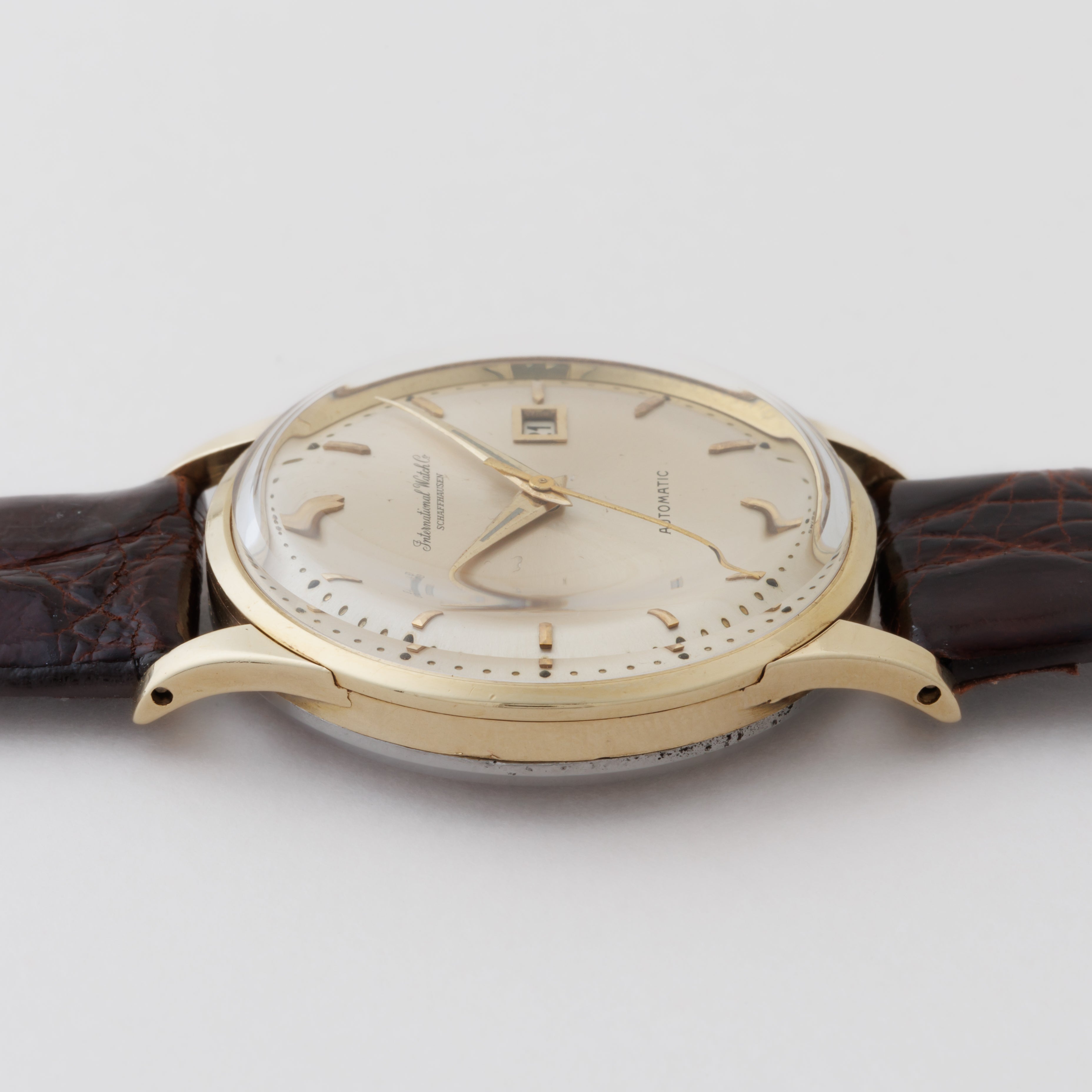 IWC ラウンドケース 自動巻き YG/SS 金無垢 バックステン Ref.709A 1964年製 Cal.8531