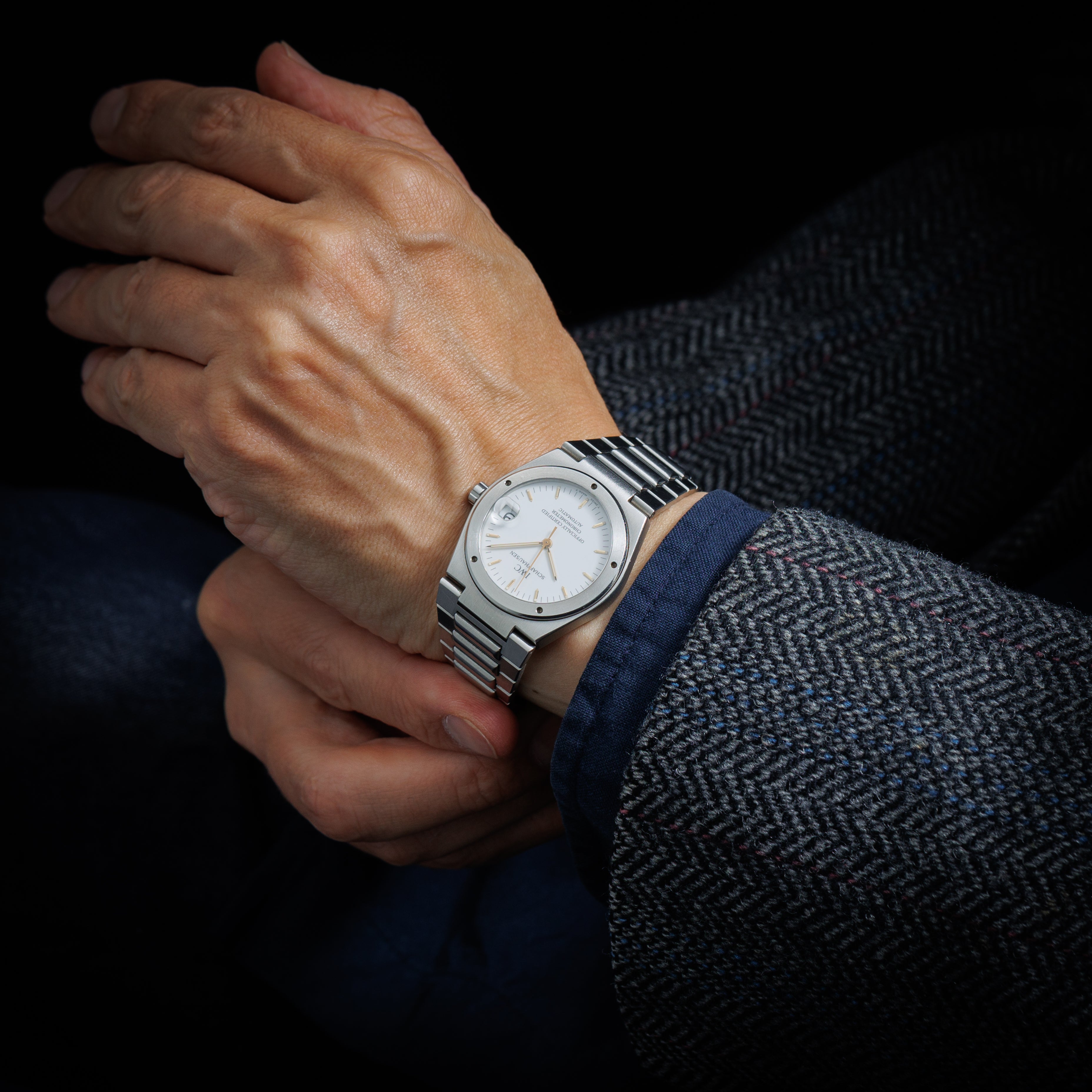 IWC インヂュニア 1995年製 Ref.3521 ジェンタデザイン 耐磁時計 自動巻き ギャラ、クロノメーター証明書