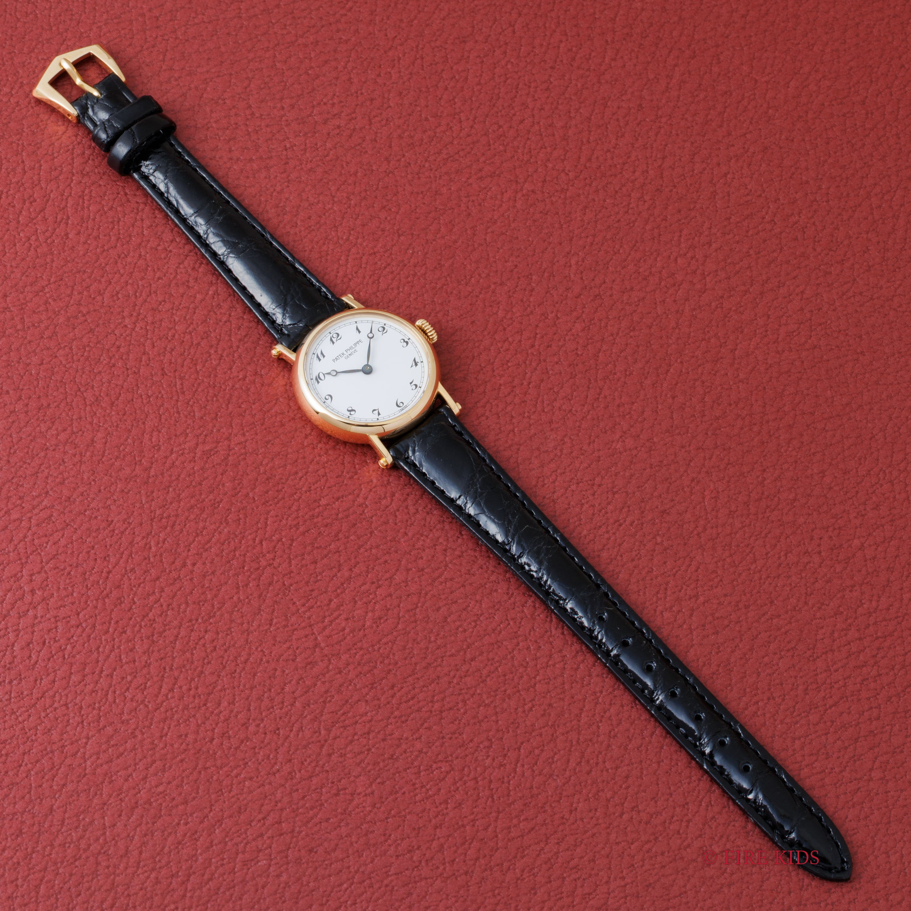 パテック・フィリップ カラトラバ オフィサー 25㎜アラビアダイヤル ブレゲ針 K18 手巻 Cal.16-250 Ref.4860 純正尾錠