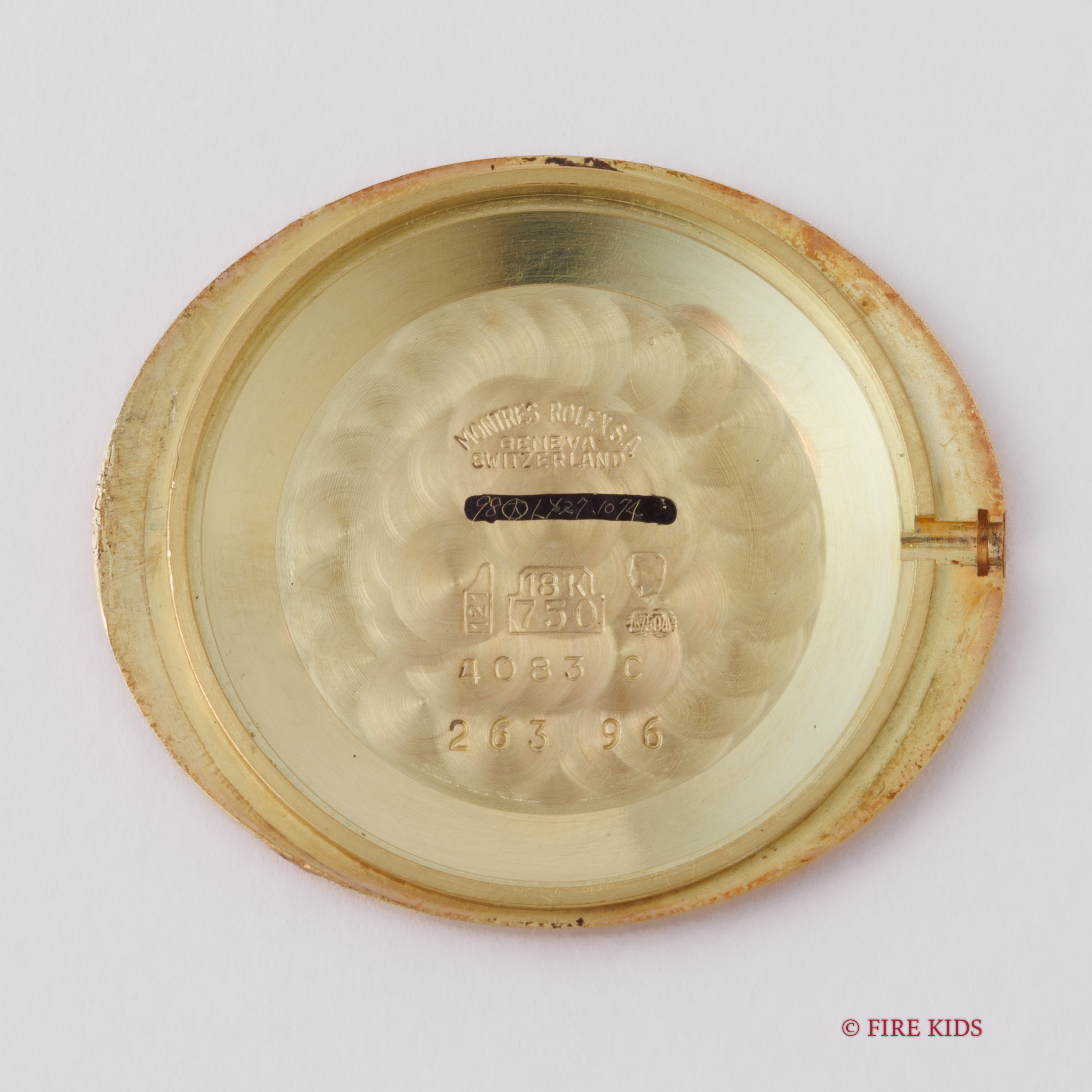 ロレックス チェリーニ 18金無垢 1990~91年製 オーバル型 手巻き Ref.4083 純正金無垢王冠尾錠