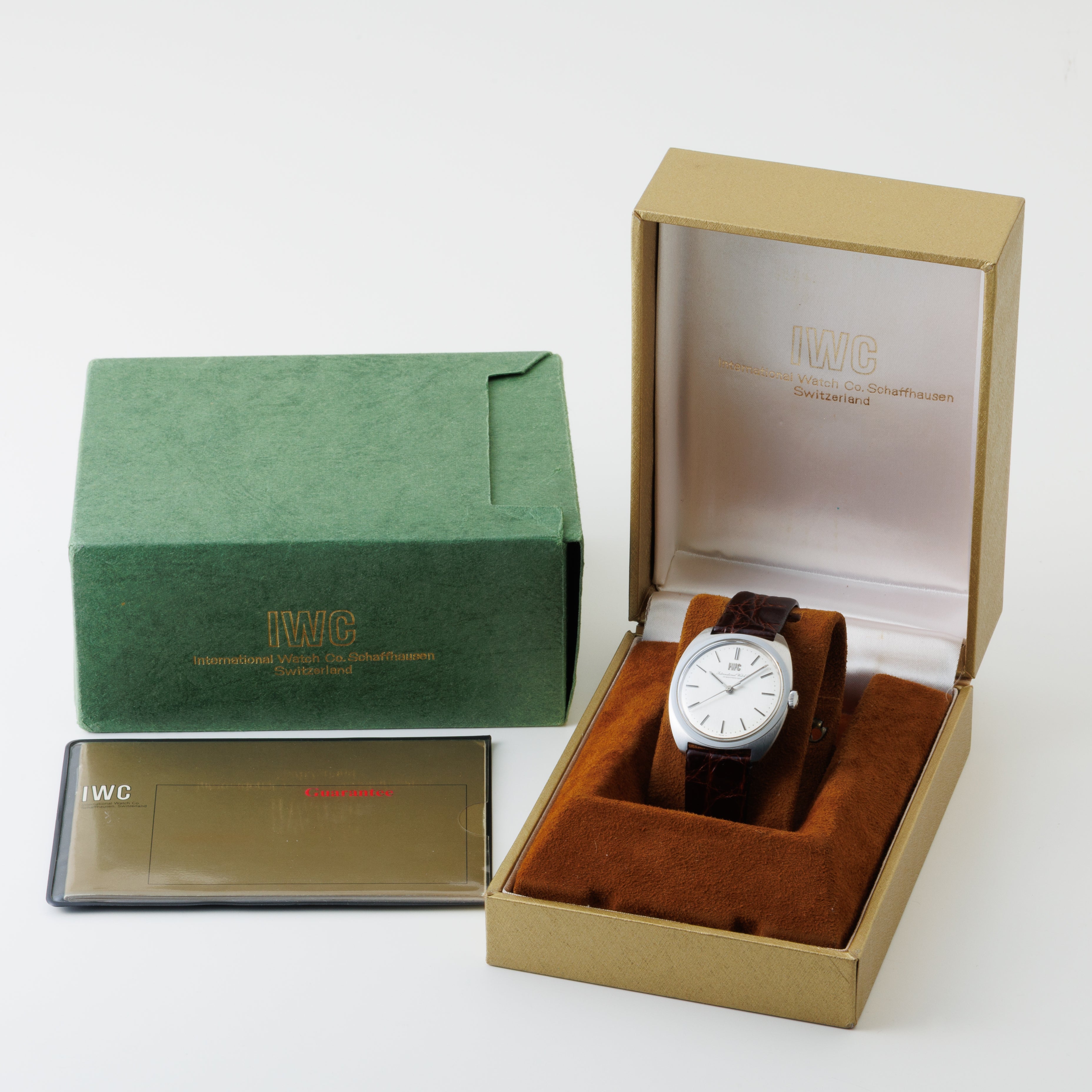 IWC トノーケース シルバーダイヤル Cal.403 箱、ギャラ付き