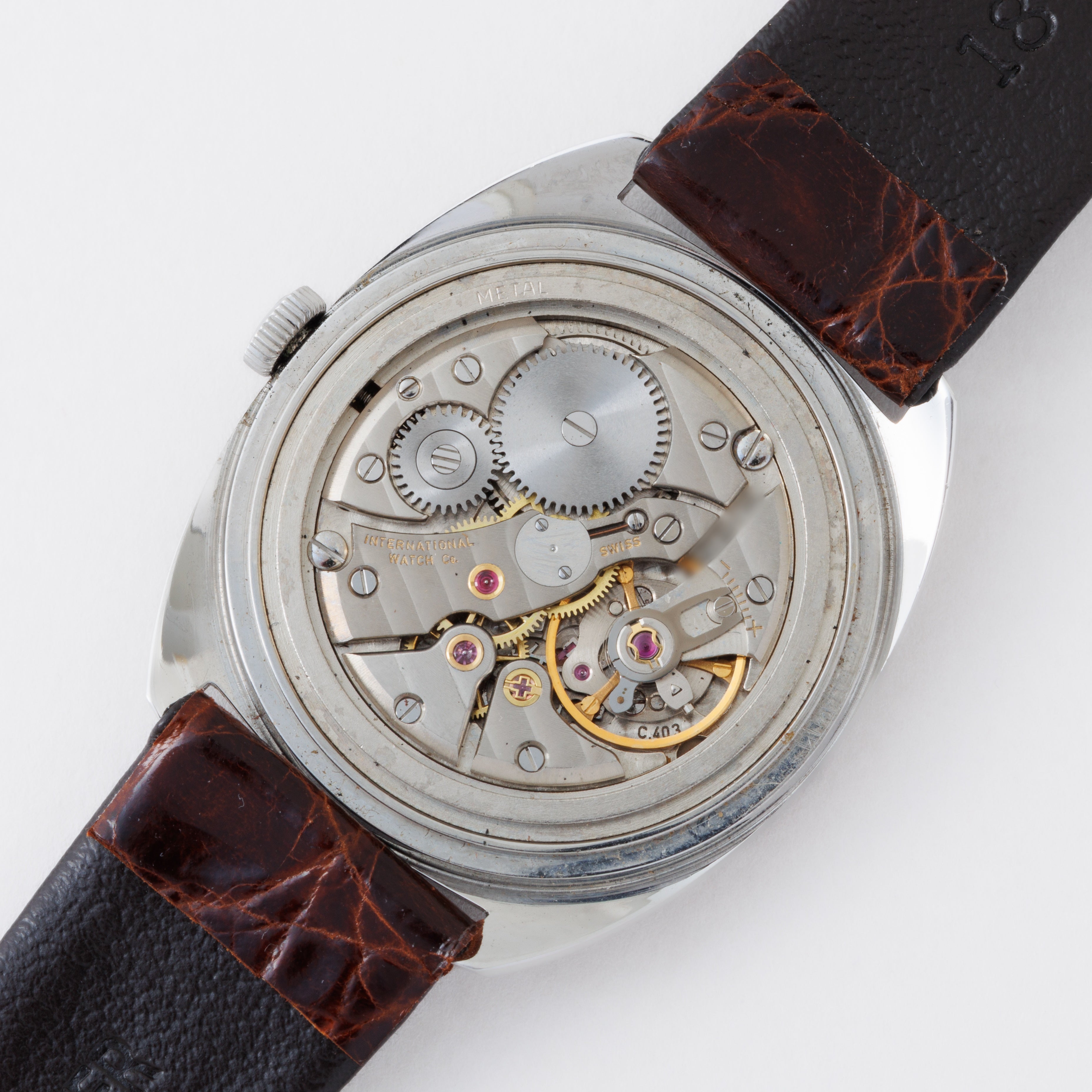 IWC トノーケース シルバーダイヤル Cal.403 箱、ギャラ付き