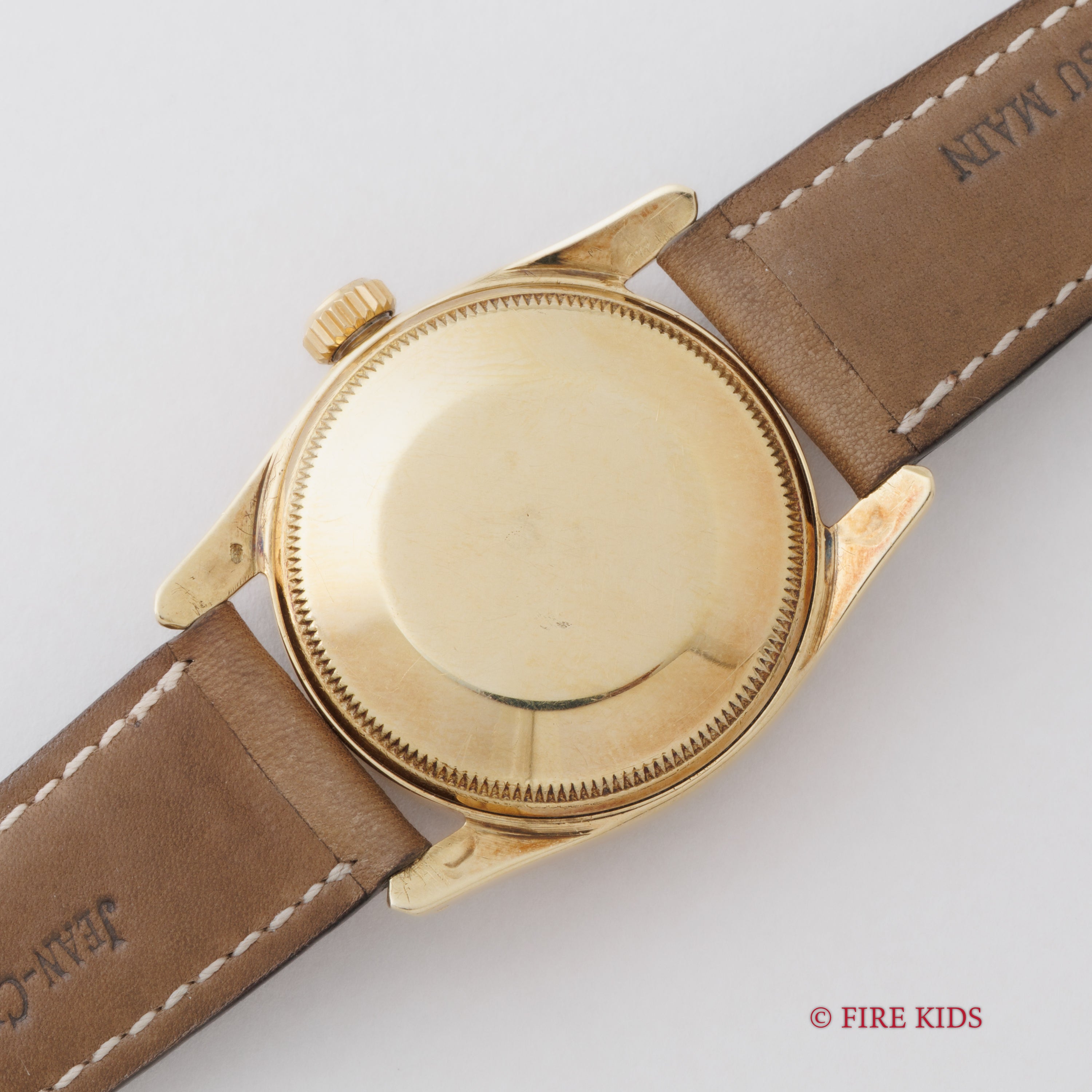 ロレックス 14金無垢ボンベイケース セミバブルバック 1951年製 赤OFFICIALLY Ref.6092 ギョウシェダイヤル