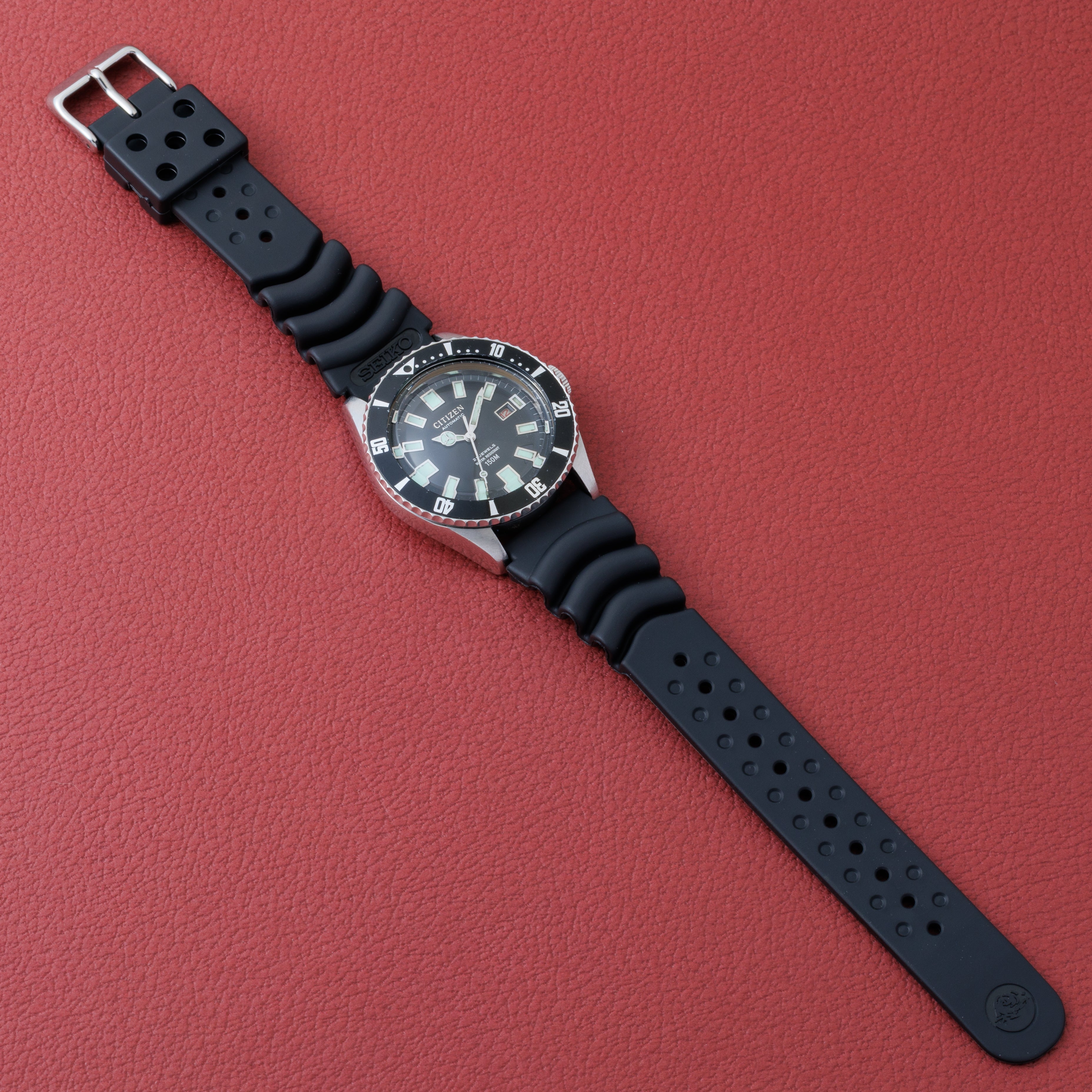 シチズン 150m チャレンジダイバー 1976年製 赤カレンダー 4‐600851Y