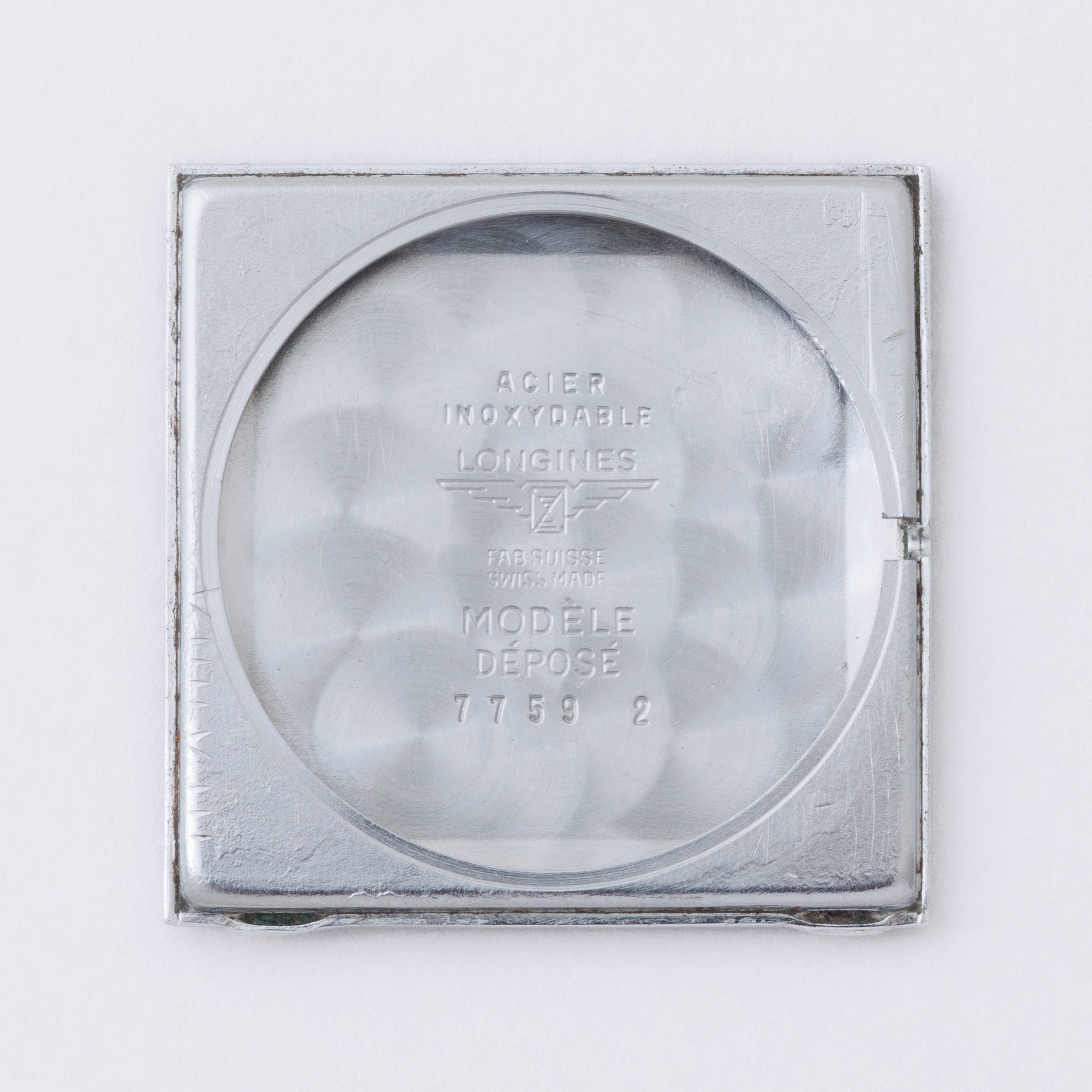 ロンジン ブラックローマンダイヤル 1970年代製 スクエアケース