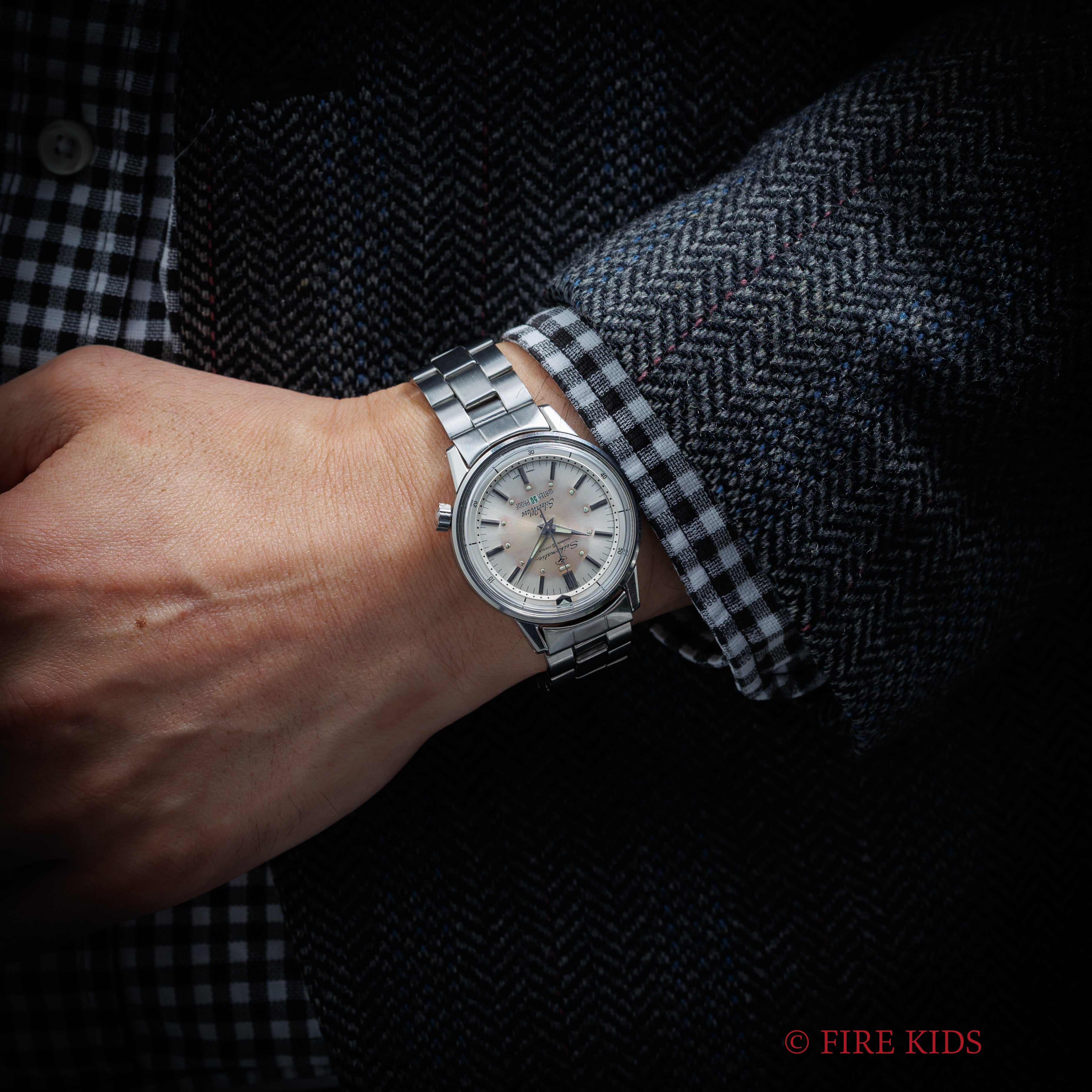 セイコー マチック シルバーウェーブ初期型SDダイヤル 1963年製 インナー回転ベゼル 社外ステンレスブレス