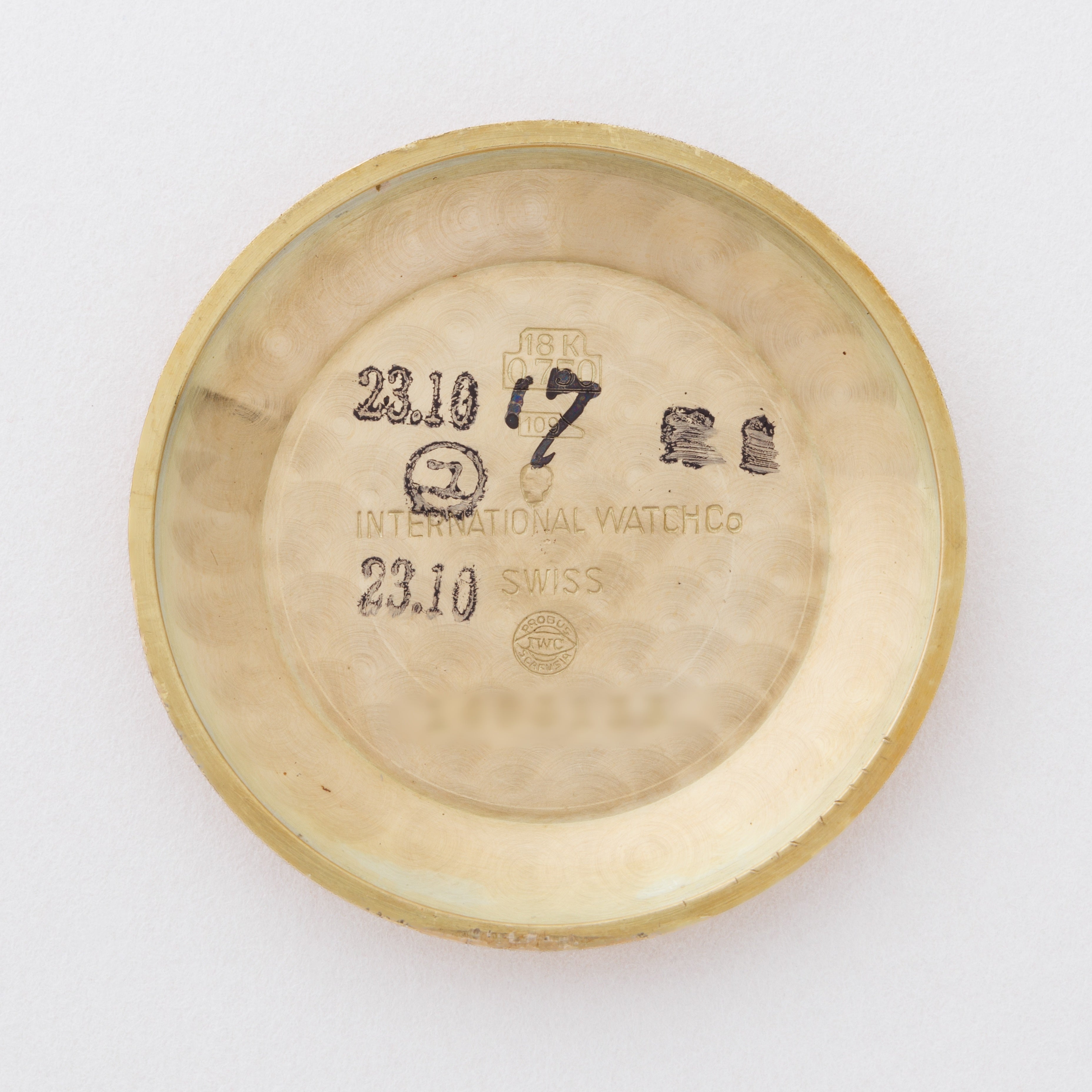 IWC 18金無垢ラウンドケース 1960年製(昭和35年製) ペラトン式自動巻きCal.853