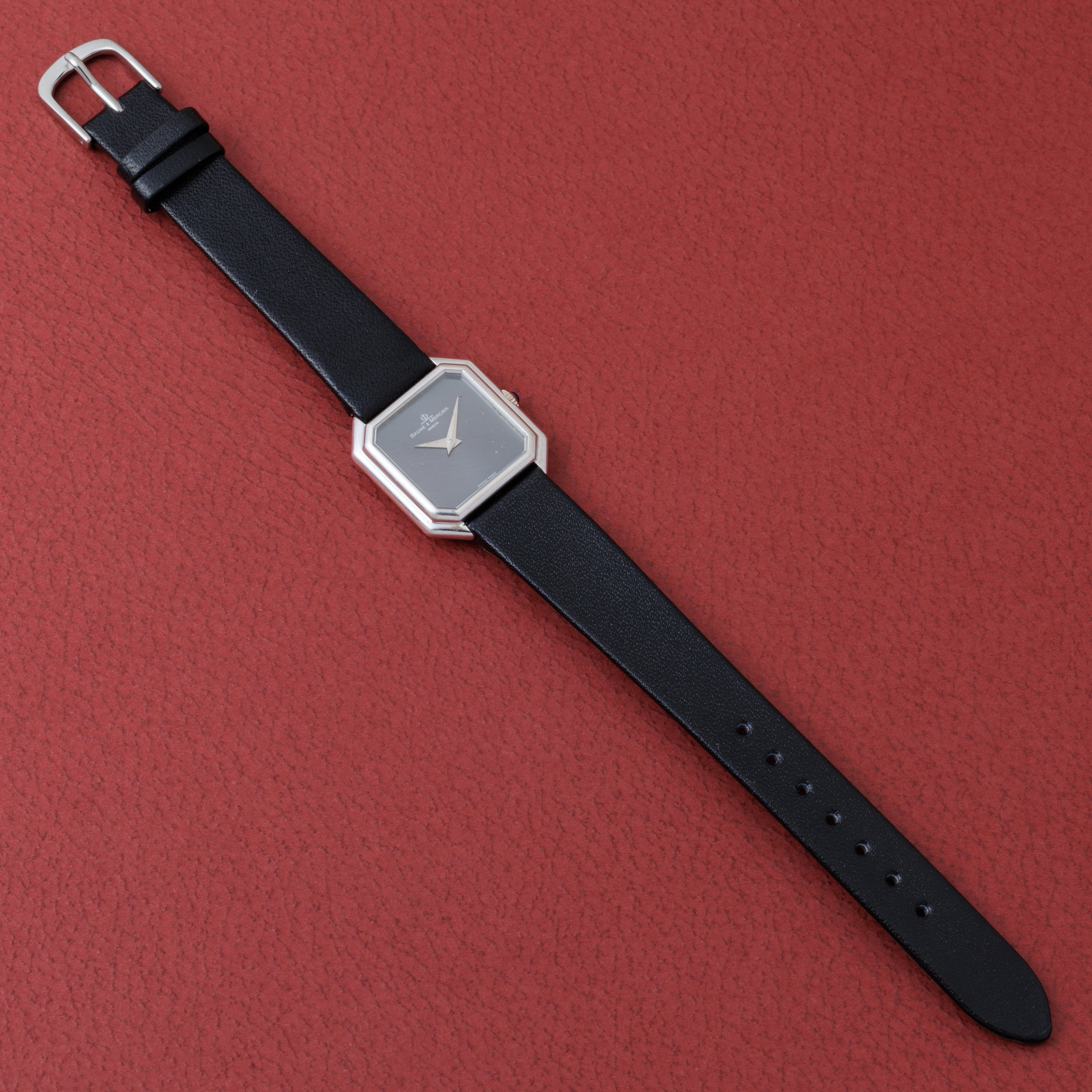 ボーム&メルシエ レディース 18金無垢ホワイトゴールド オクタゴンケース 1980年代製 手巻き