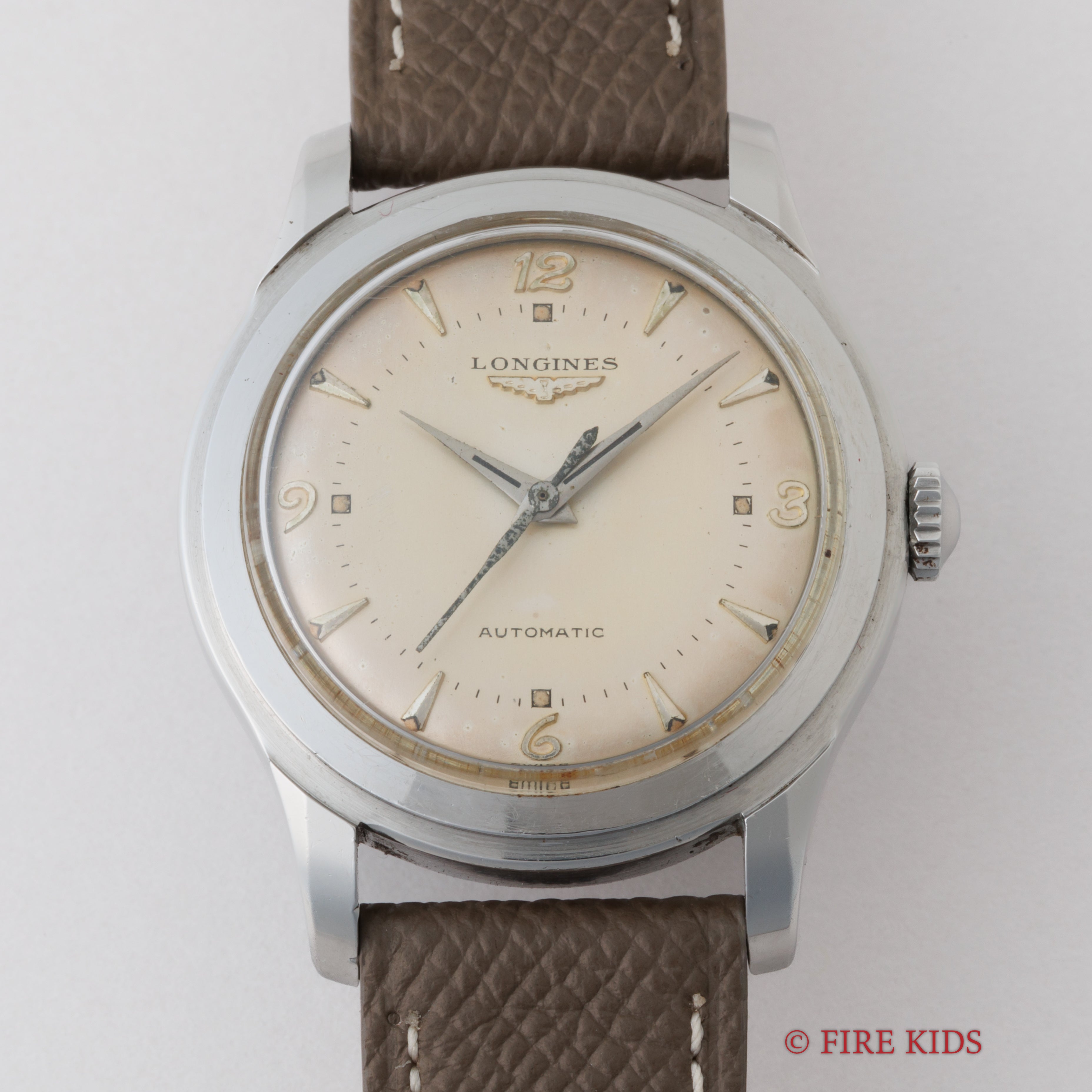 ロンジン ラウンド ブレゲ数字 ダブルステップドベゼル 1951年製 オートマチック Ref.6280-2 Cal.22AS