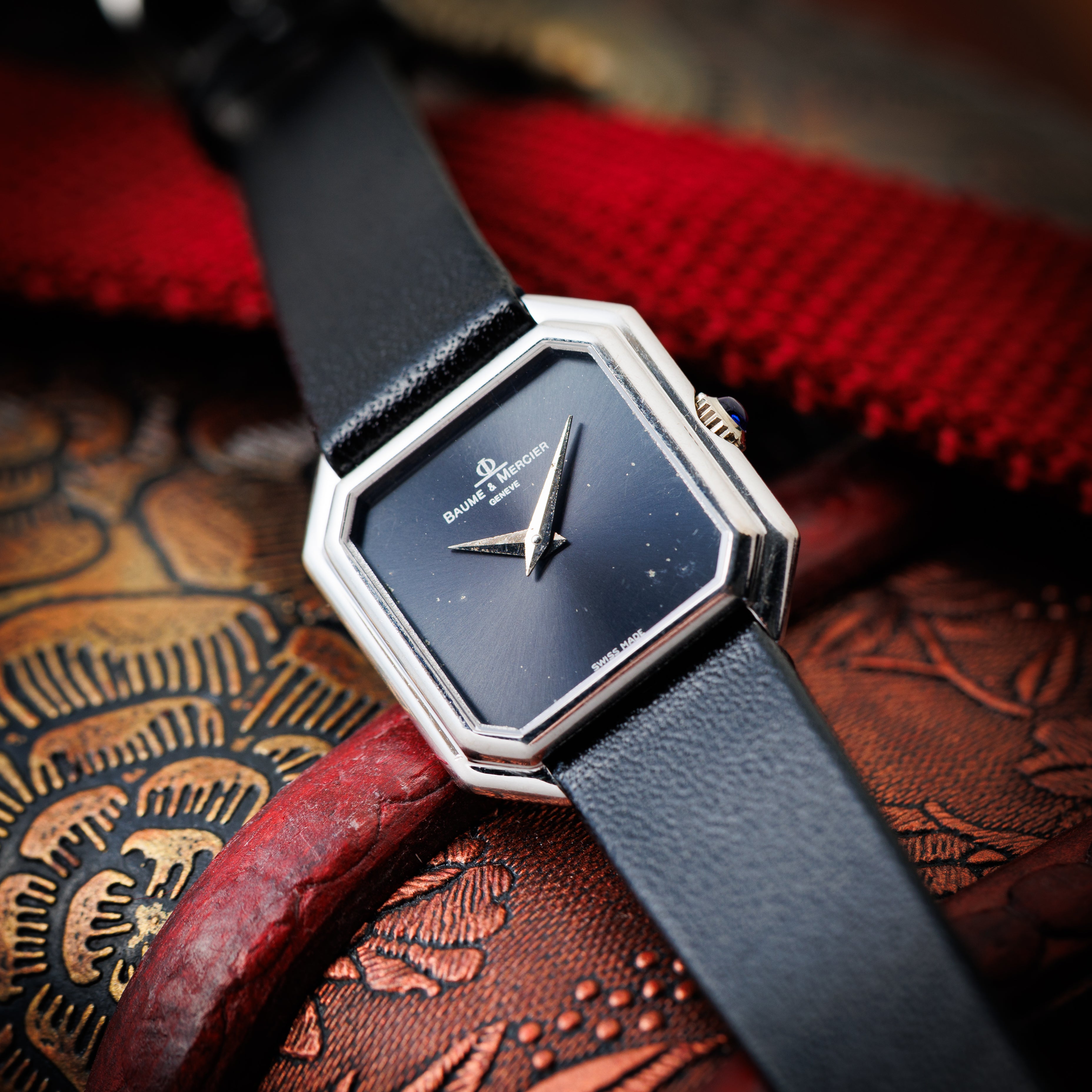 ボーム&メルシエ レディース 18金無垢ホワイトゴールド オクタゴンケース 1980年代製 手巻き