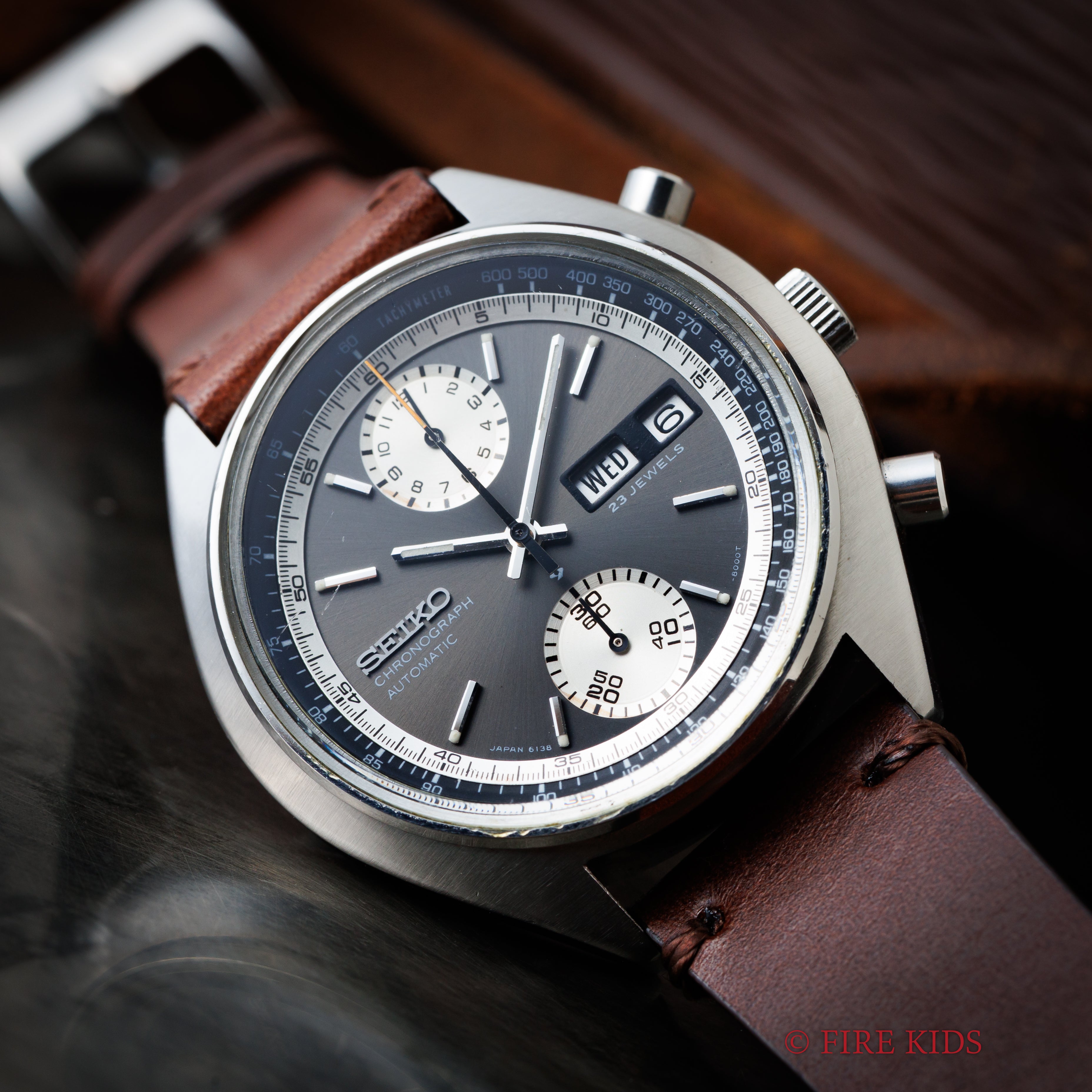 セイコー クロノグラフ 自動巻き 1971年製 Ref.6138-8000 Cal.6138B 逆パンダ