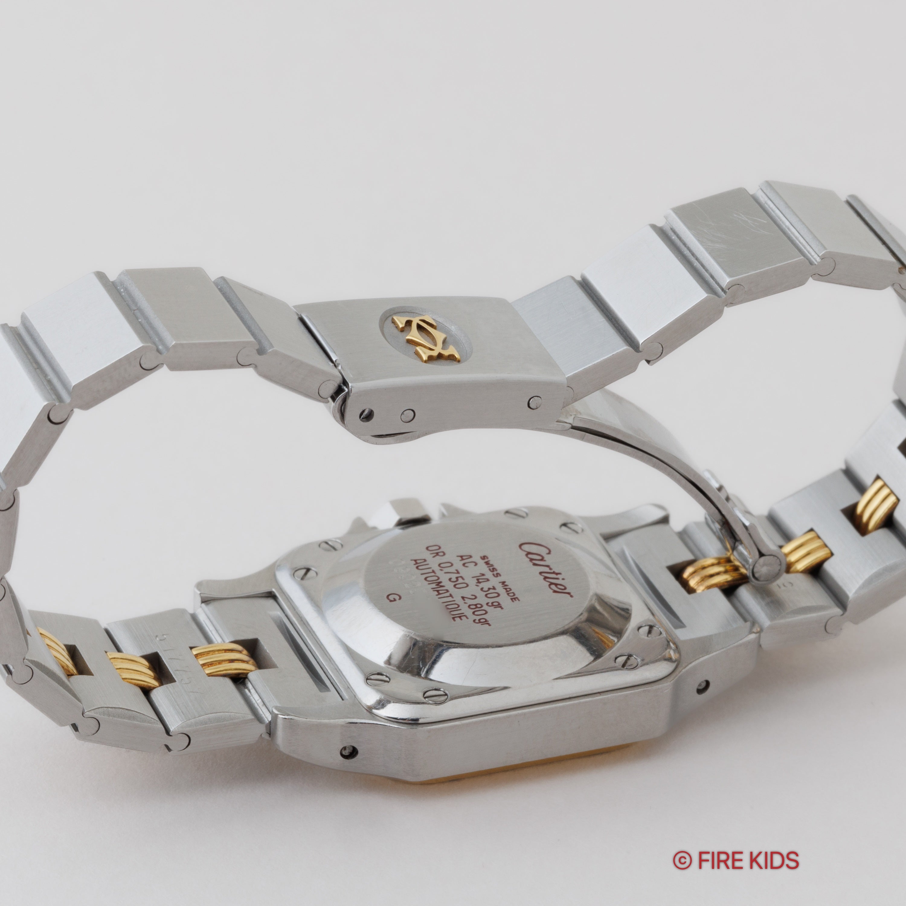 カルティエ サントス 1980年代製 Ref.0902 SMサイズ コンビ ゴドロンブレス