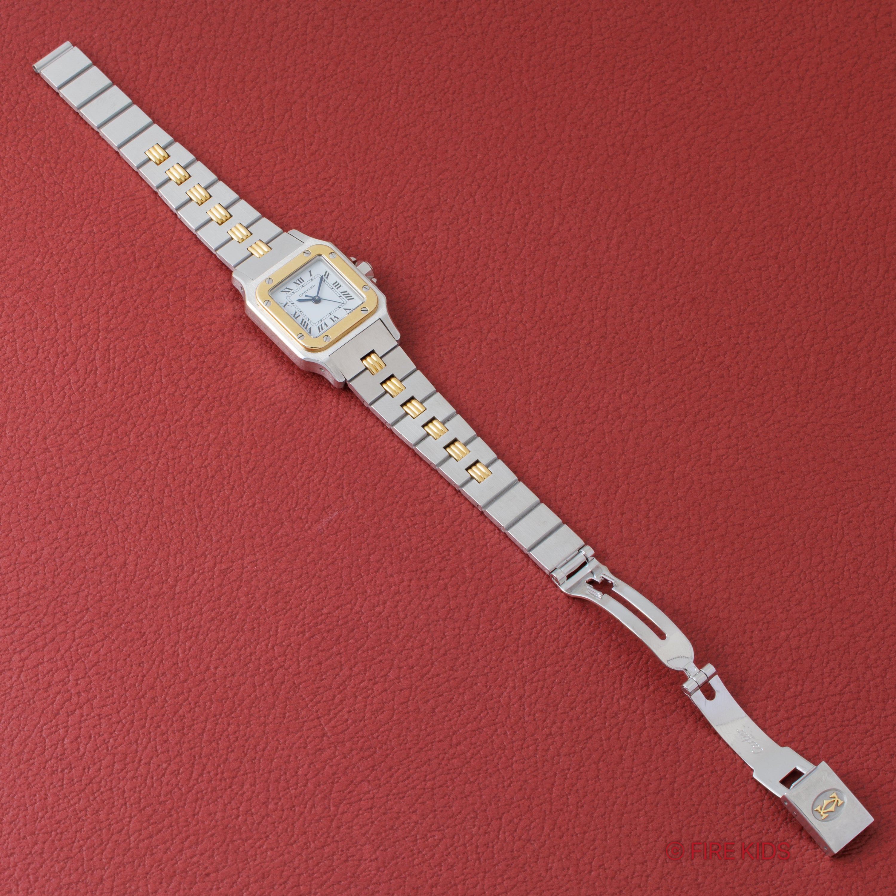 カルティエ サントス 1980年代製 Ref.0902 SMサイズ コンビ ゴドロンブレス