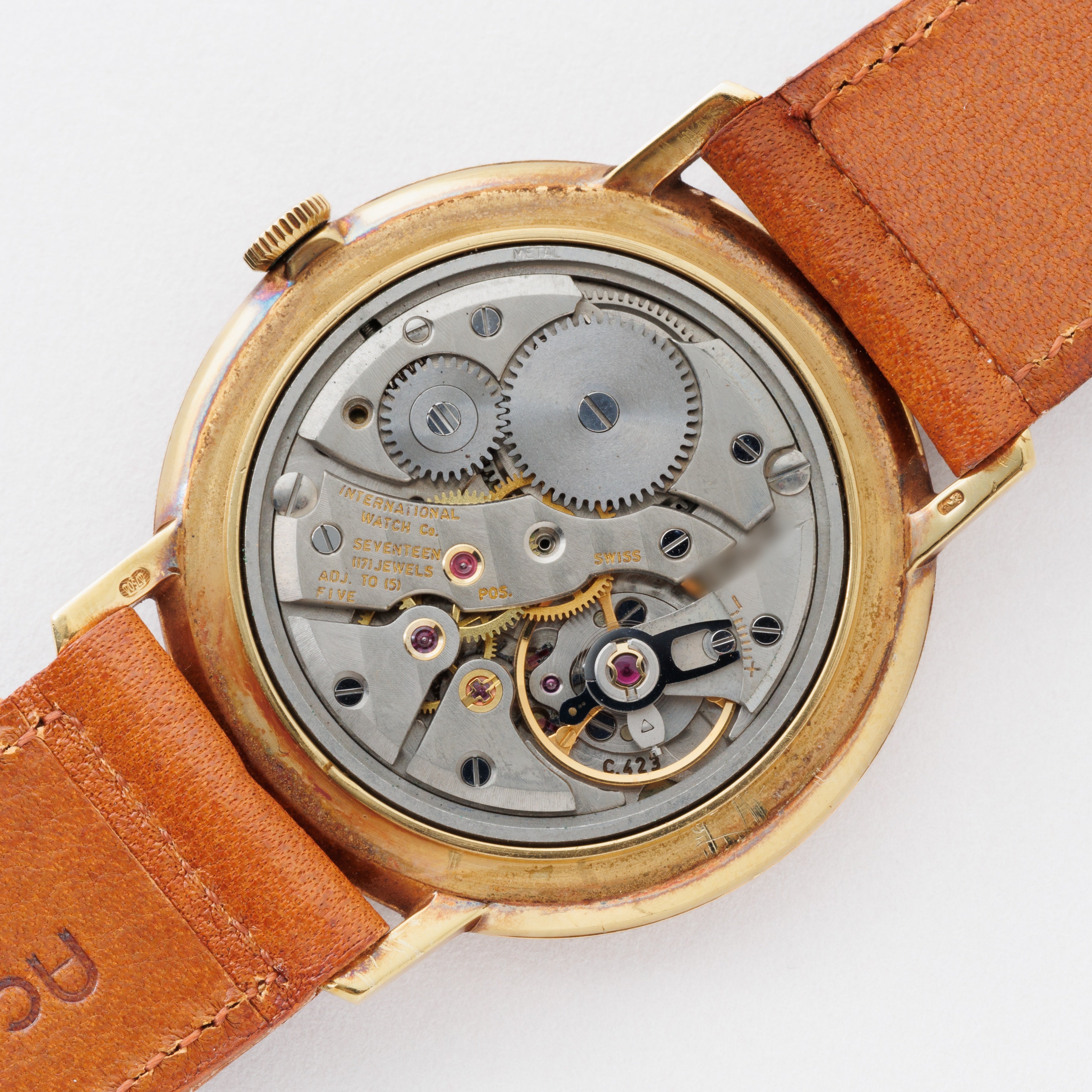 IWC 18金無垢ラウンドケース Ref.2500 1979年製 手巻き Cal.423 国際保証書付き