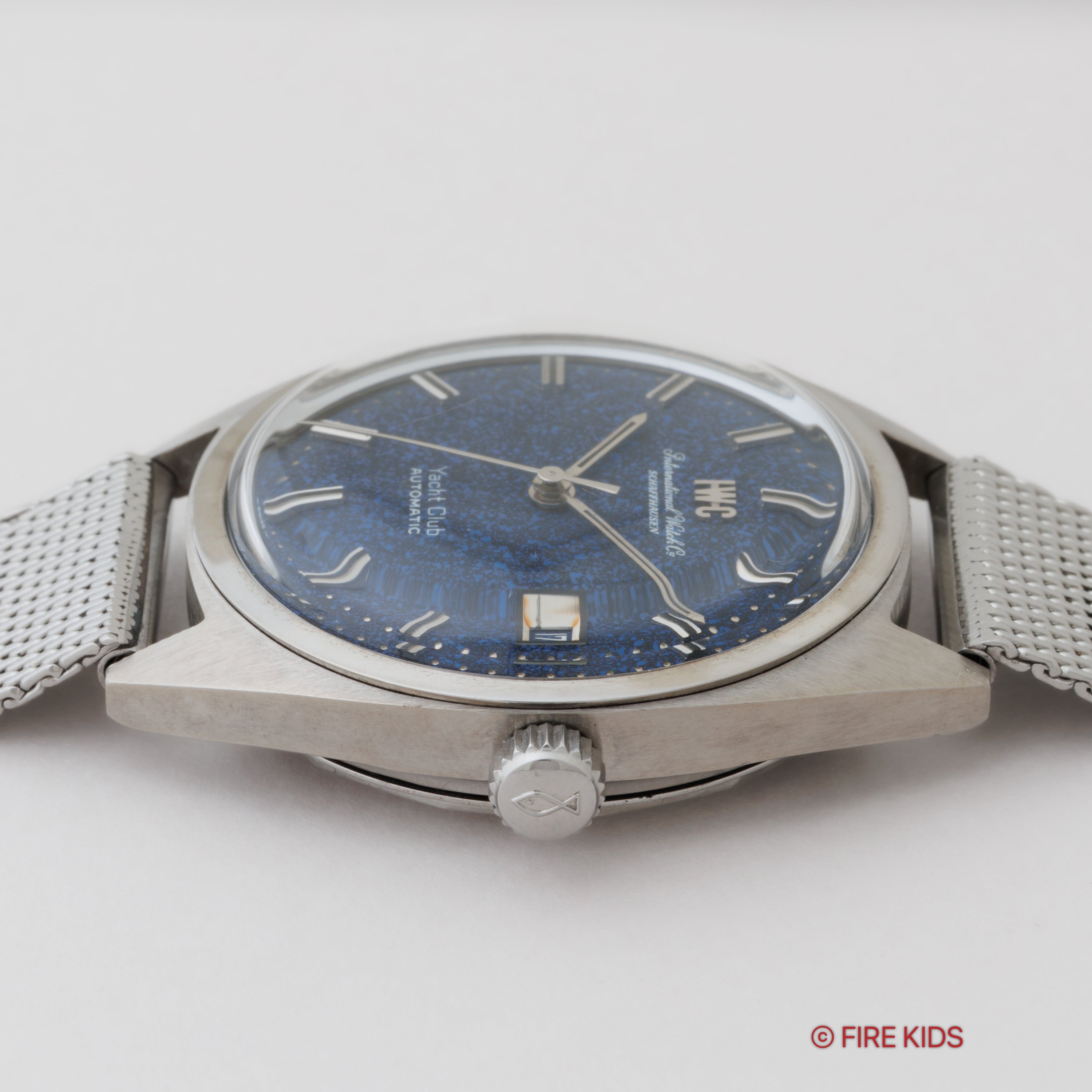 IWC ヨットクラブ ブルーマーブル 1969年製 ペラトン式自動巻 純正メッシュブレス