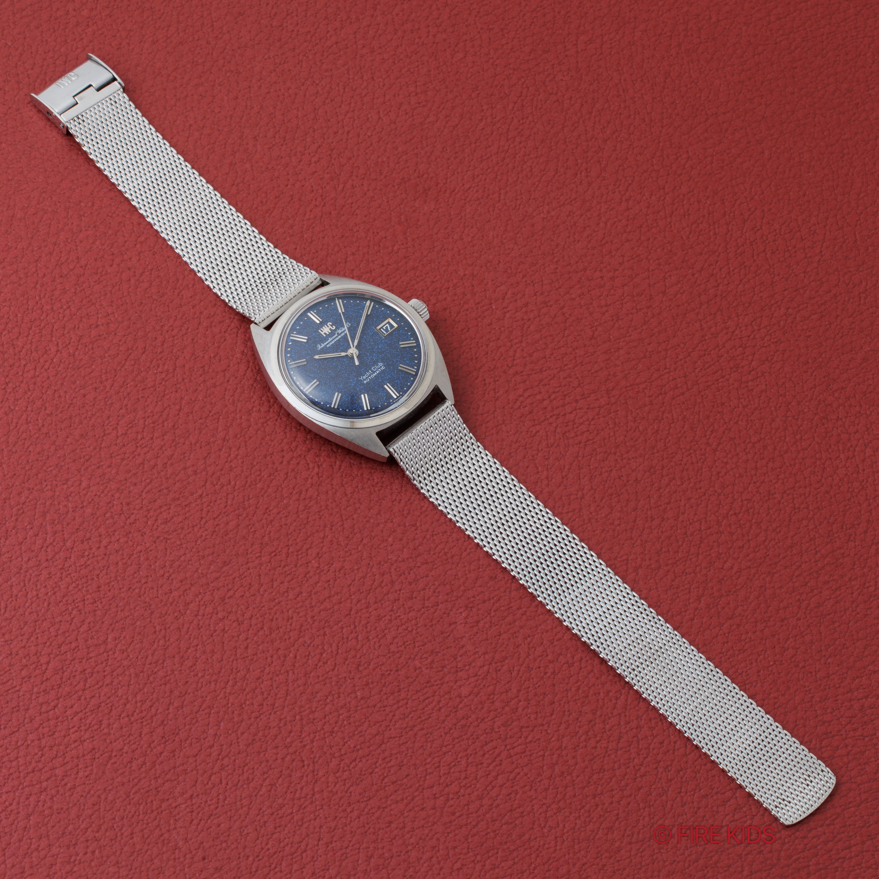 IWC ヨットクラブ ブルーマーブル 1969年製 ペラトン式自動巻 純正メッシュブレス