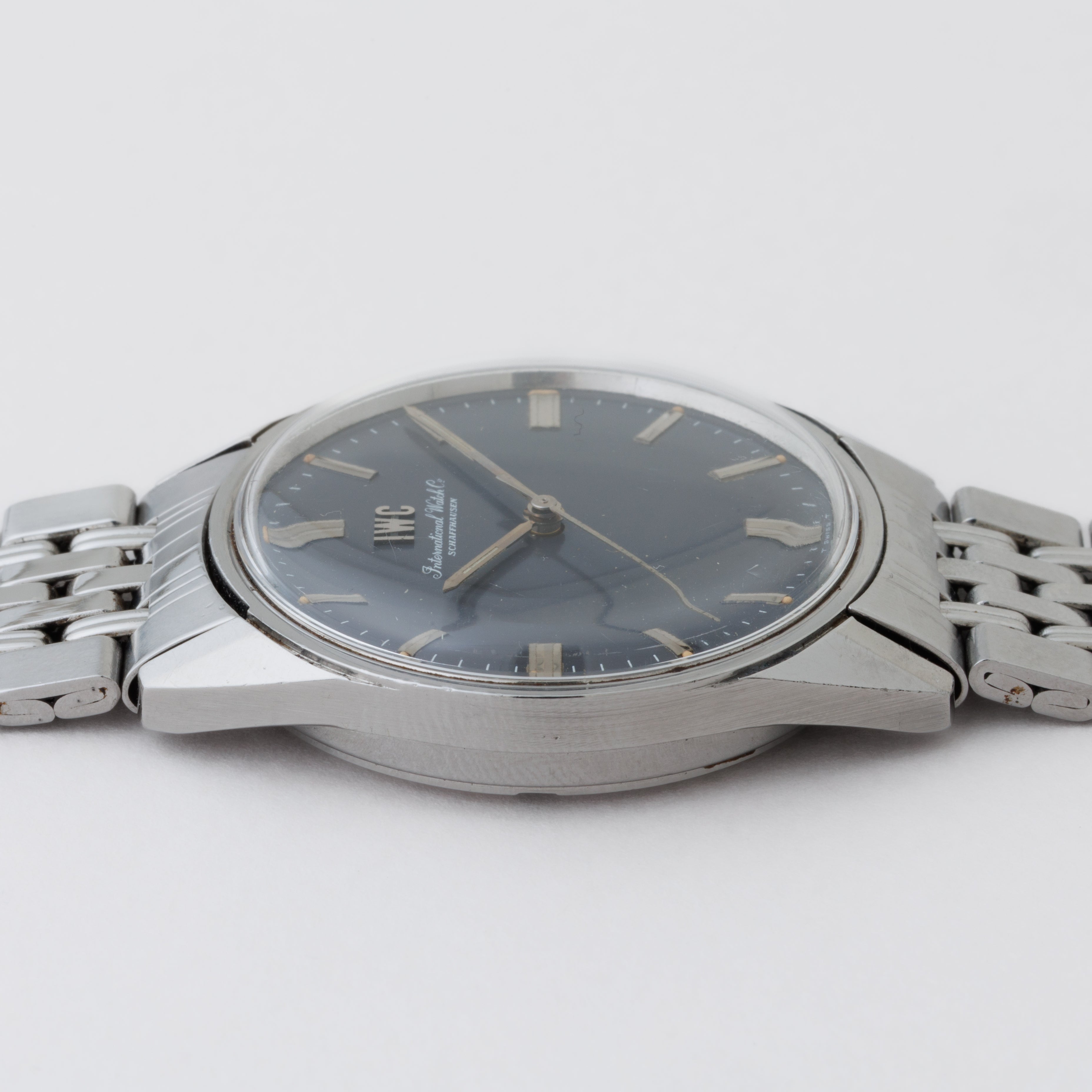 IWC ラウンドケース グレーダイヤル 手巻きCal.89 Ref.810 1970年製/昭和45年製 純正ステンレスブレス付き