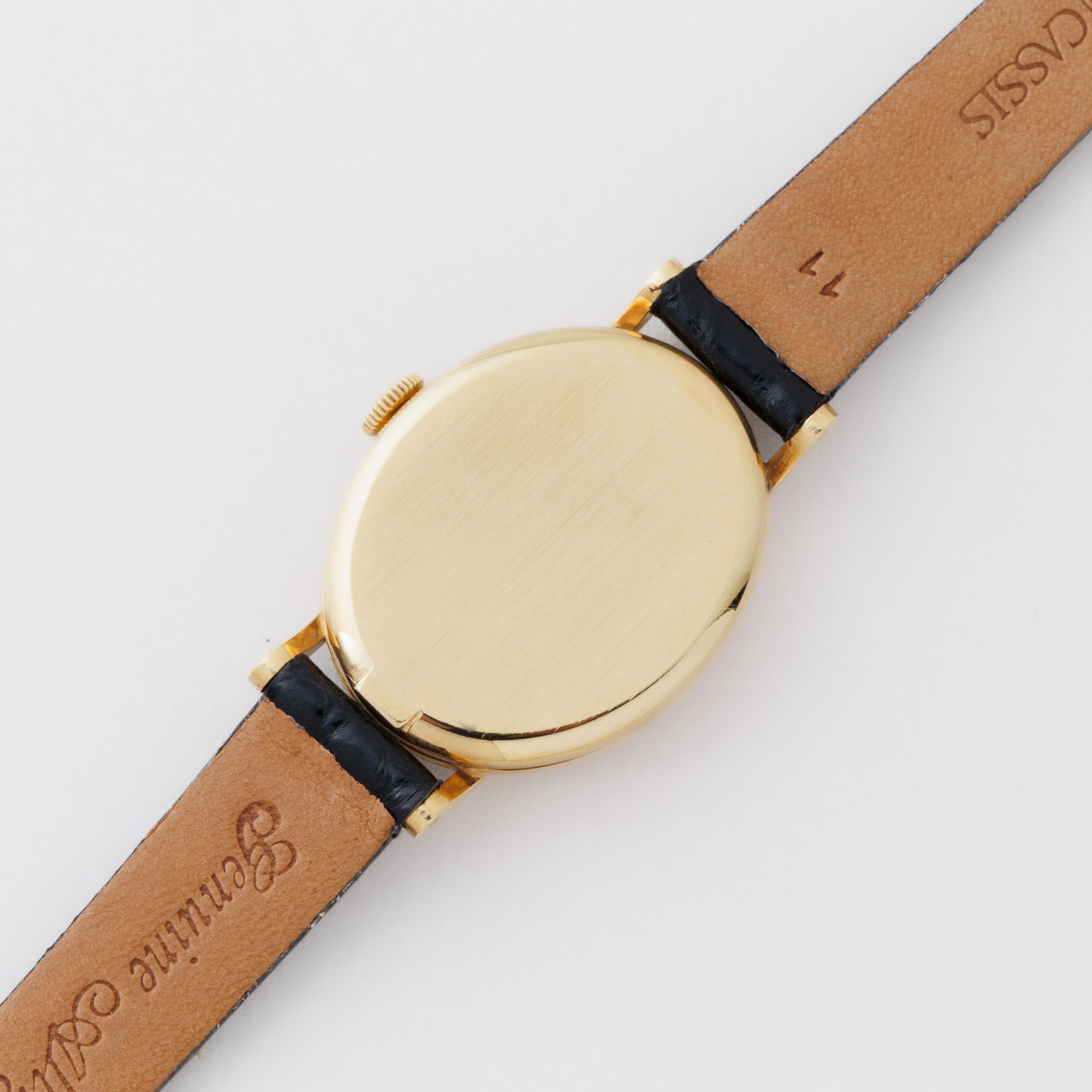 IWC 18金無垢オーバルケース BEYERダブルネーム 1976年製 ブルーグレーダイヤル 手巻きCal.412