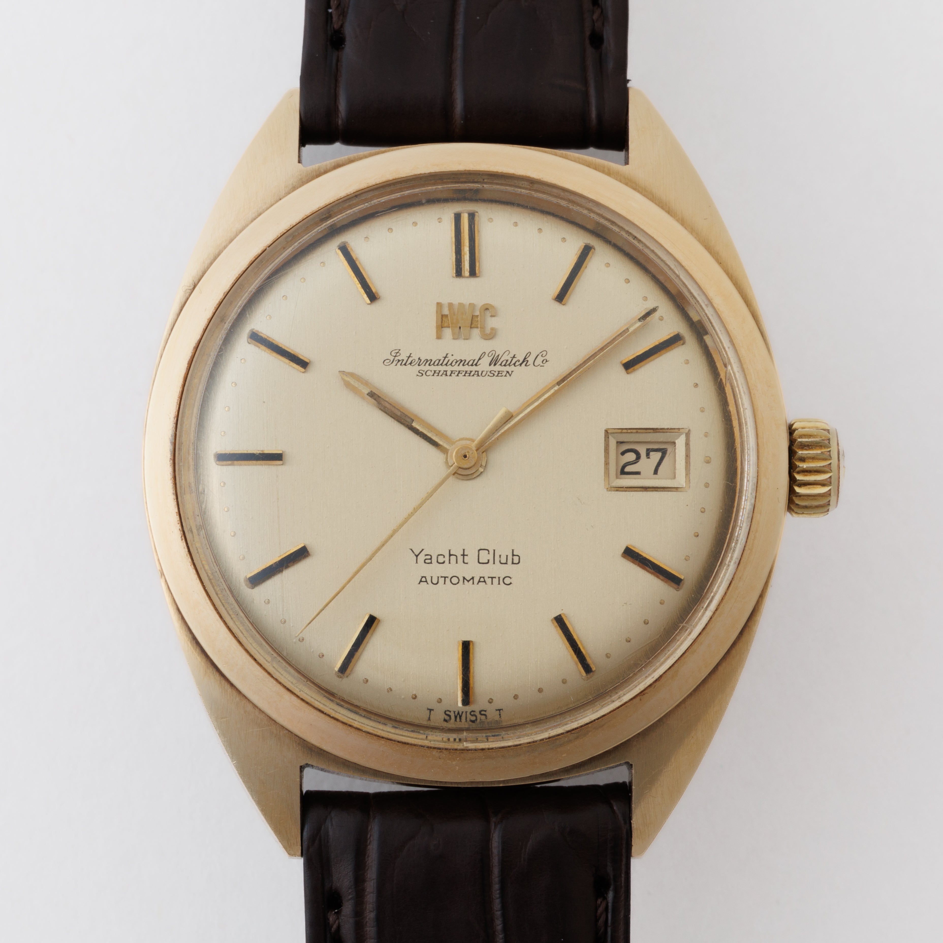 IWC 14金無垢ヨットクラブ バックステン Ref.911A 1968年製 ペラトン式自動巻き Cal.8541