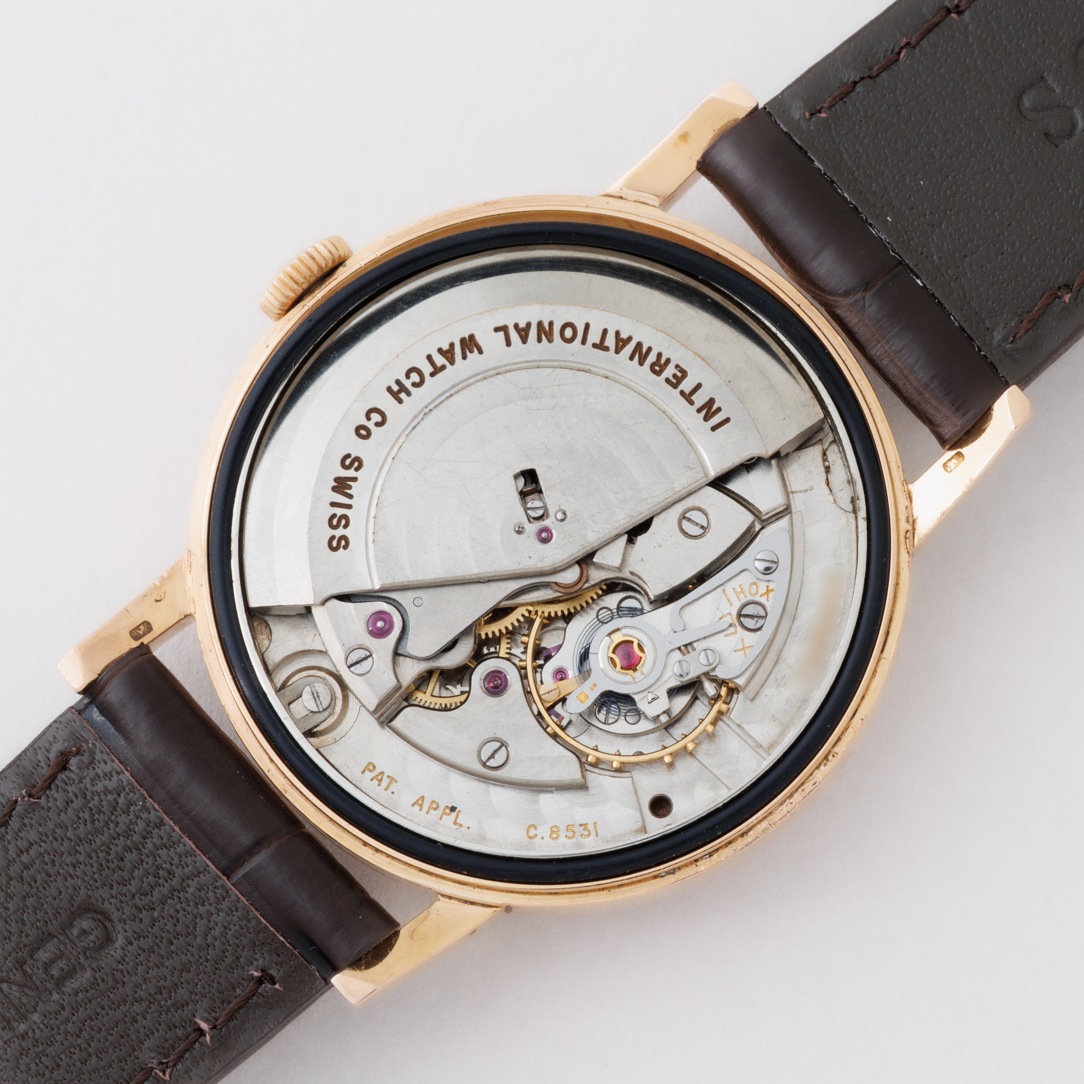 IWC ラウンドケース 1962年製 18金ピンクゴールド 寄り目 ペラトン式自動巻き Cal.8531