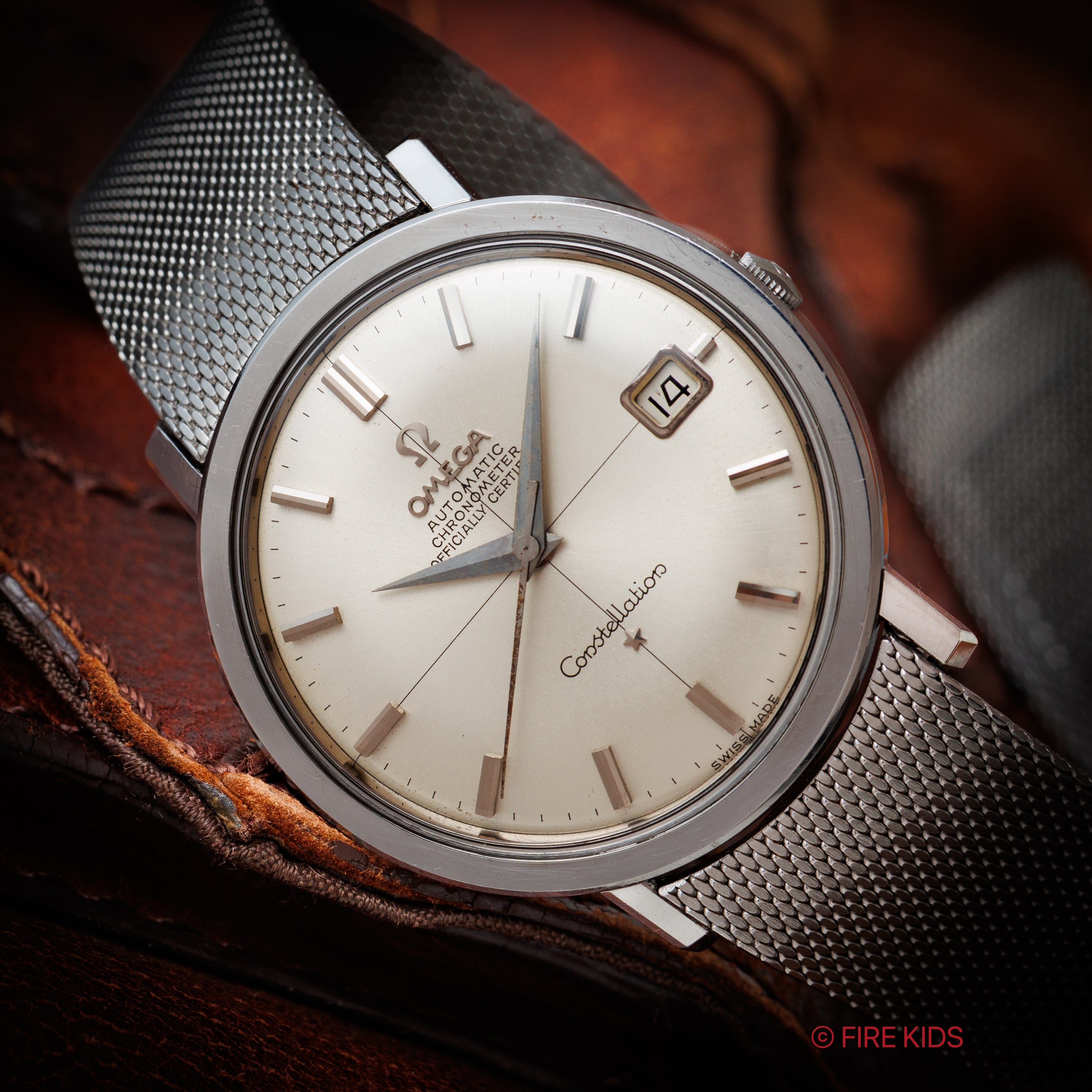 オメガ コンステレーション クロスライン ラウンドケース 1966年製 Ref.168.004 純正ブレス、ギャラ付き
