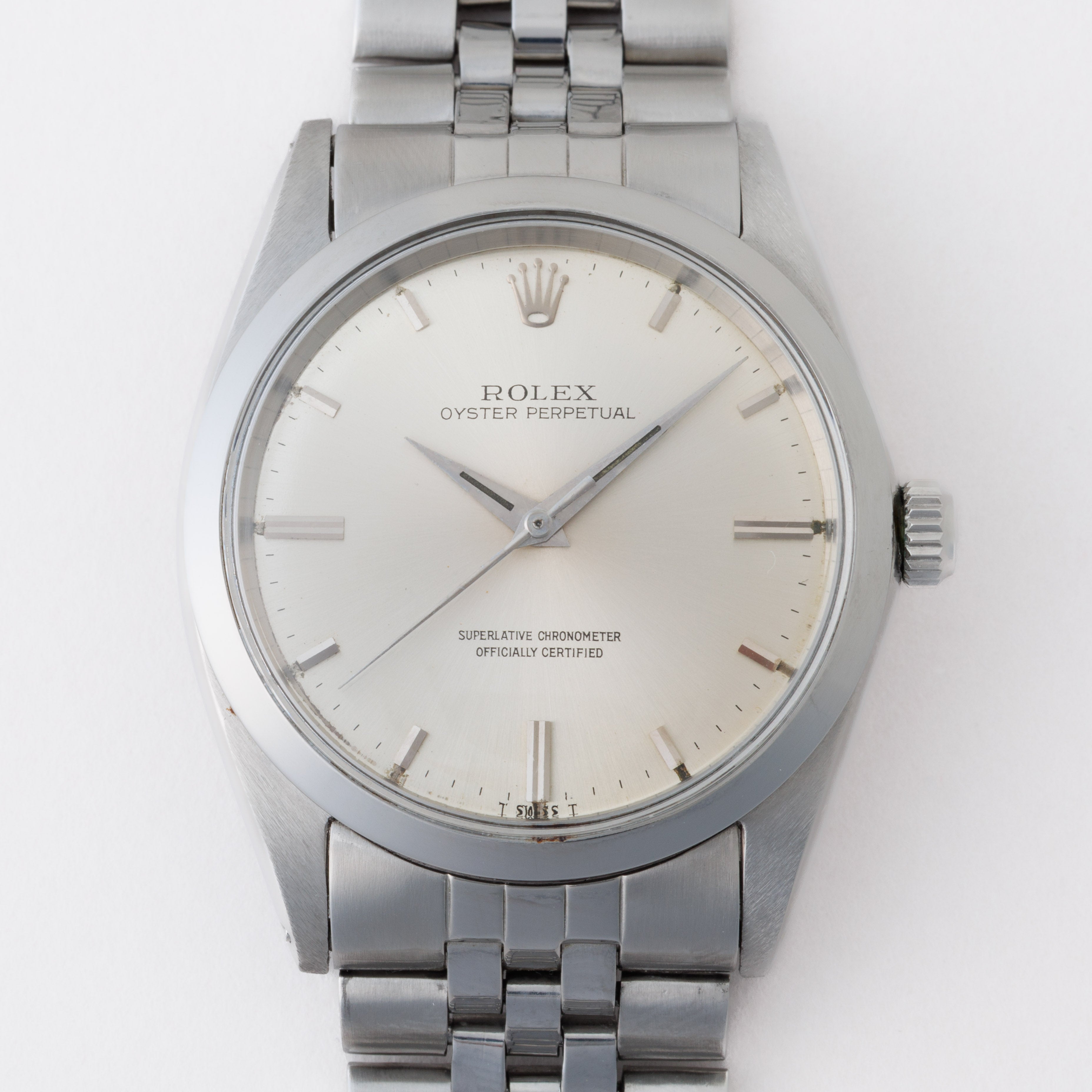 ロレックス オイスターパーペチュアル35㎜ 1964年製 Ref.1018 ビッグケース シルバーダイヤル 純正ジュビリーブレス付き