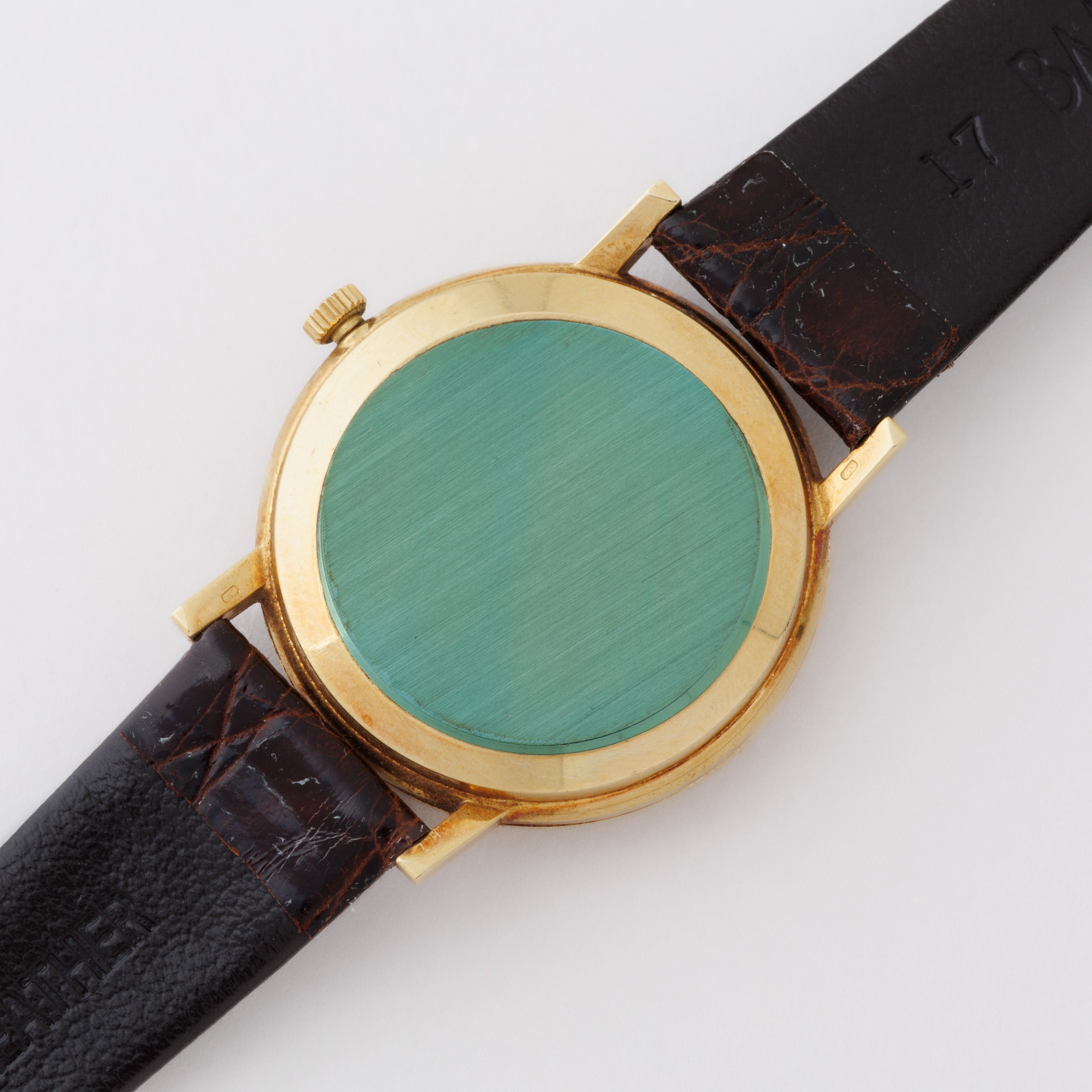 オメガ 18金無垢ジュネーブ 1973年製 ハイビート自動巻きCal.1012 純正GF尾錠付き