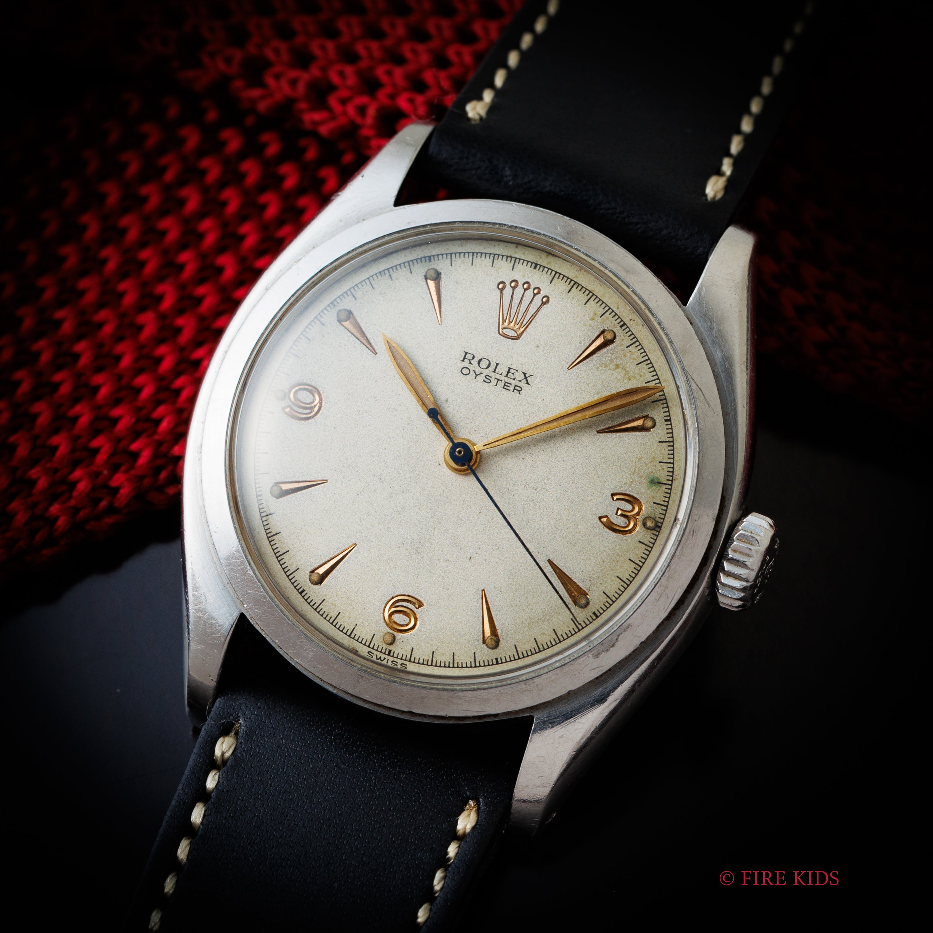 ロレックス オイスター Ref.6022 彫り込みインデックス 1953年製 スーパーオイスター Cal.710