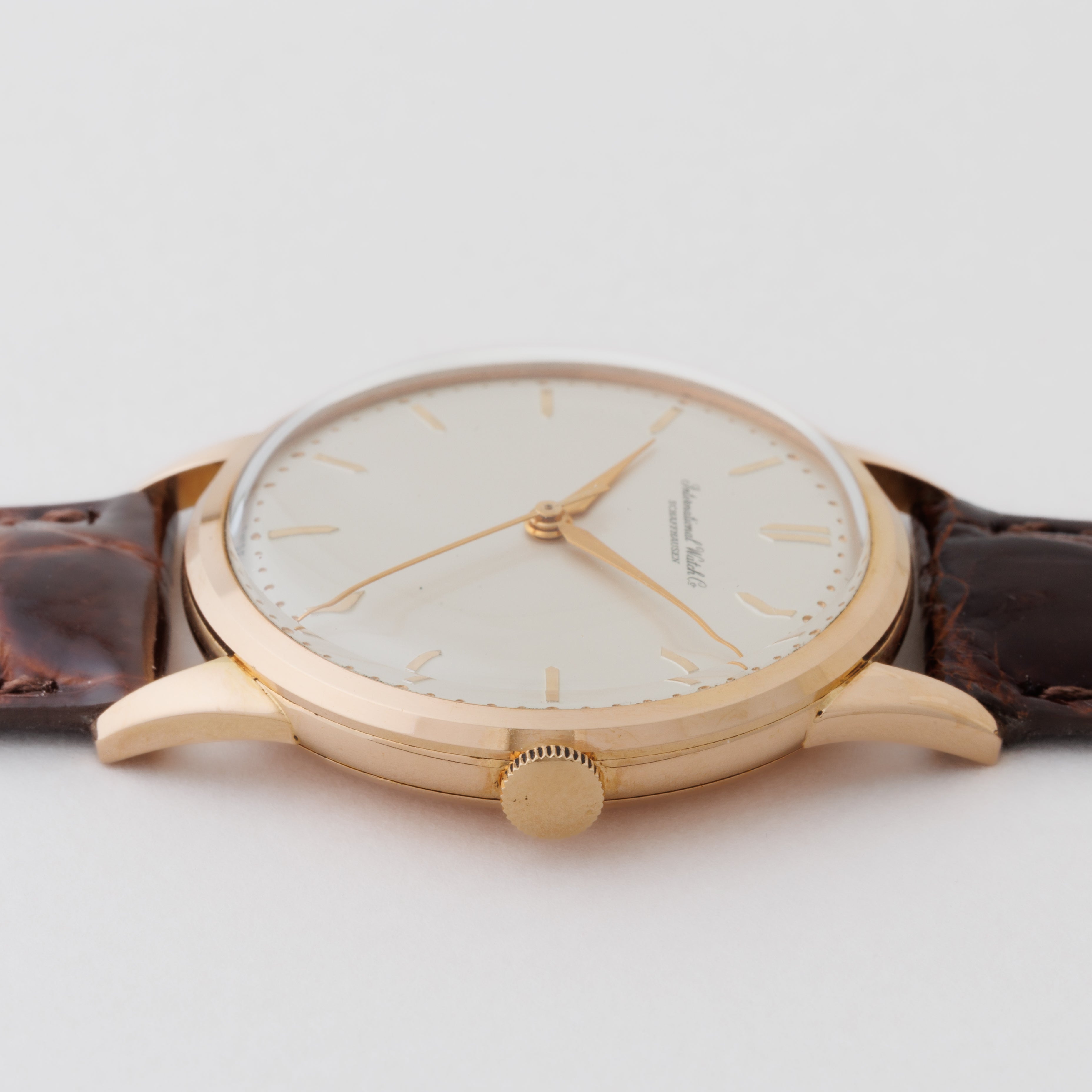 IWC 18金無垢ピンクゴールドラウンドケース 1963年製 手巻き Cal.89 Ref.604