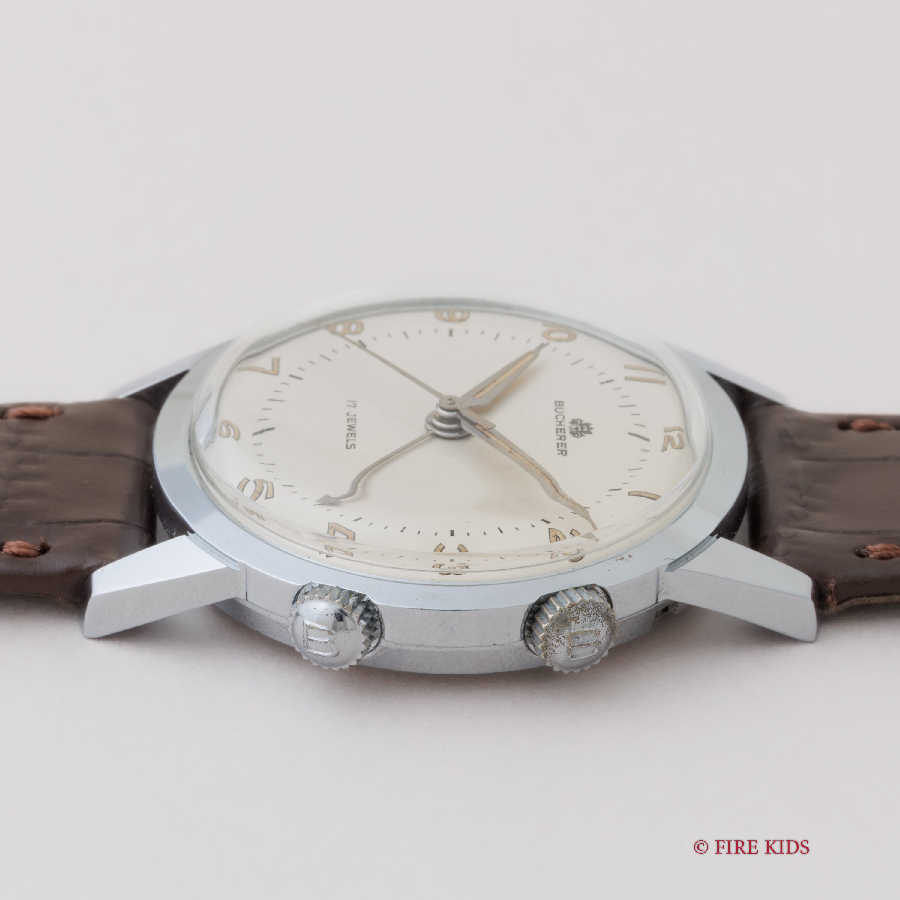 ブヘラ リストアラーム 1950年代製 アラビアダイヤル 手巻 Cal.AS1475