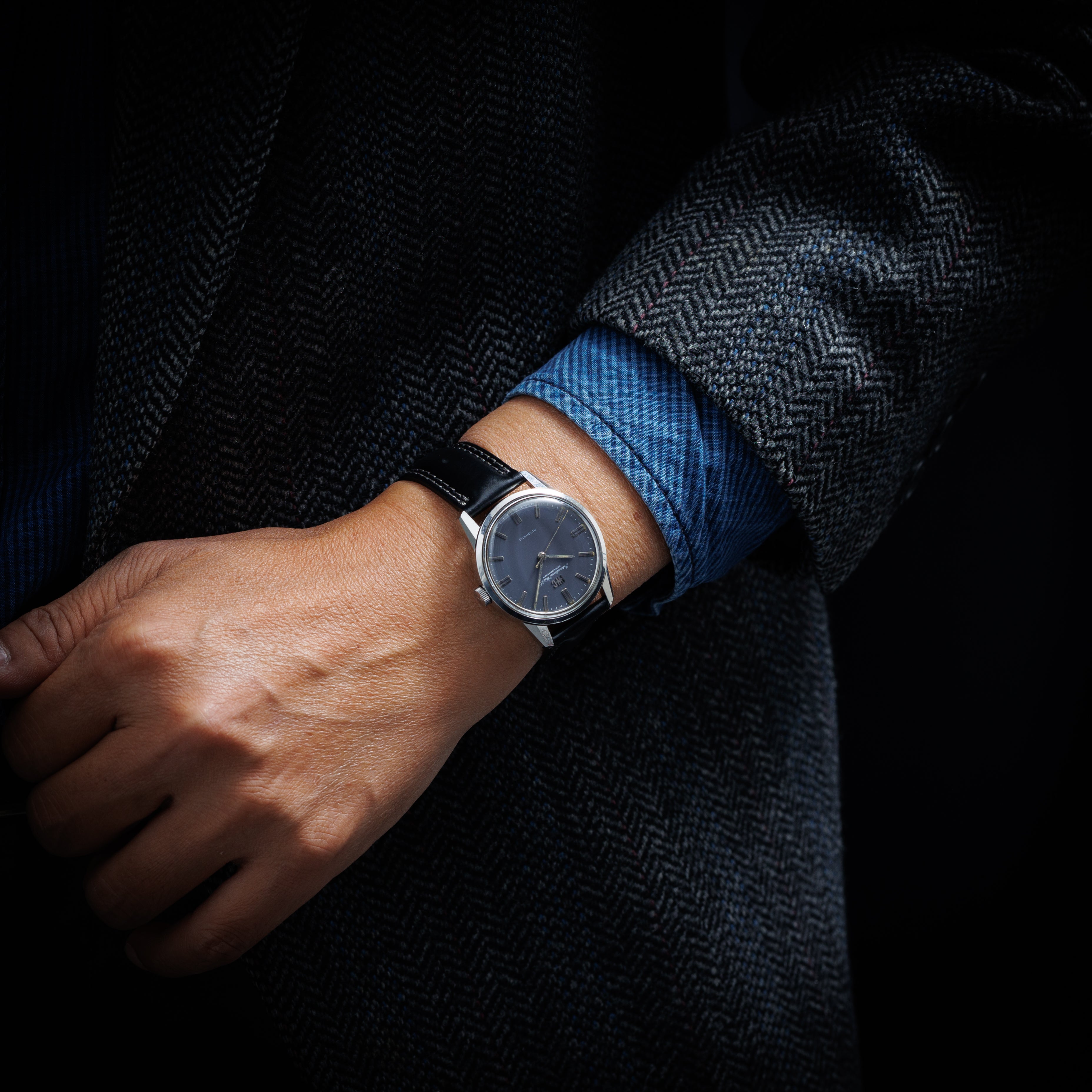 IWC ラウンドケース グレー文字盤 ペラトン式自動巻き 1970年製 Ref.R810AD Cal.854B