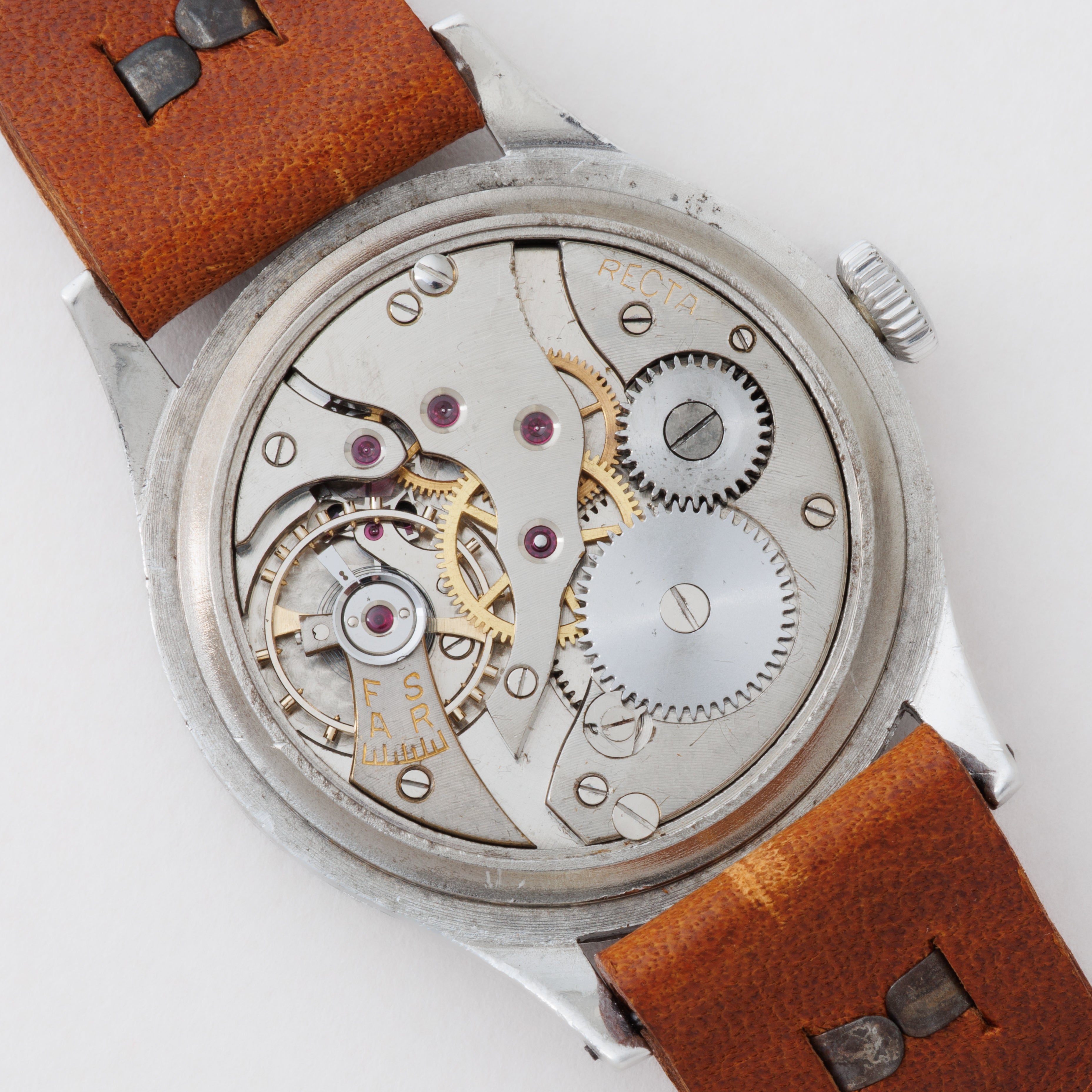 レクタ ラウンドケース ブラックアラビアダイアル 手巻き 1940年代製