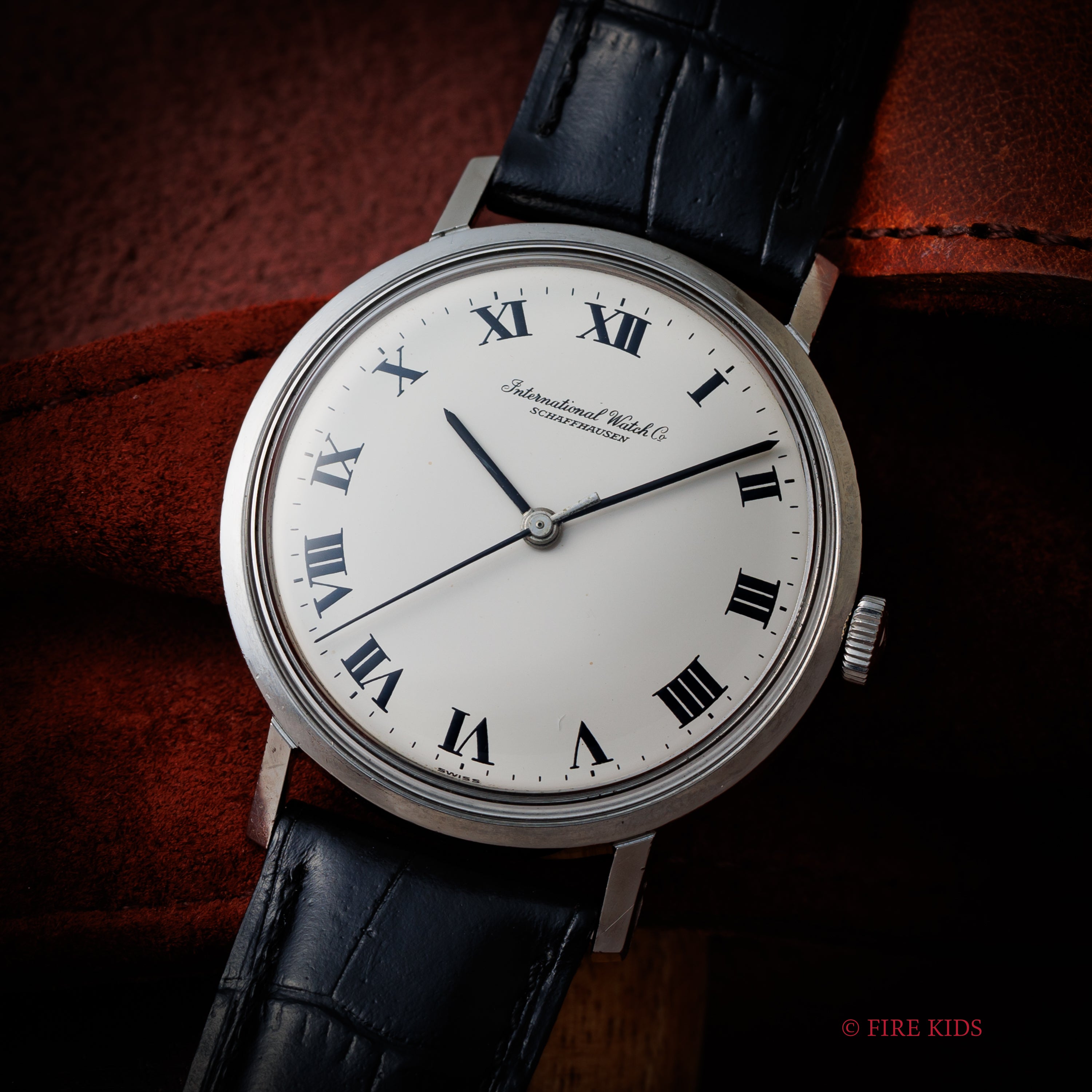 IWC Cal.89搭載ラウンドケース ホワイトローマンダイヤル 1978年製 手巻 お魚リューズ