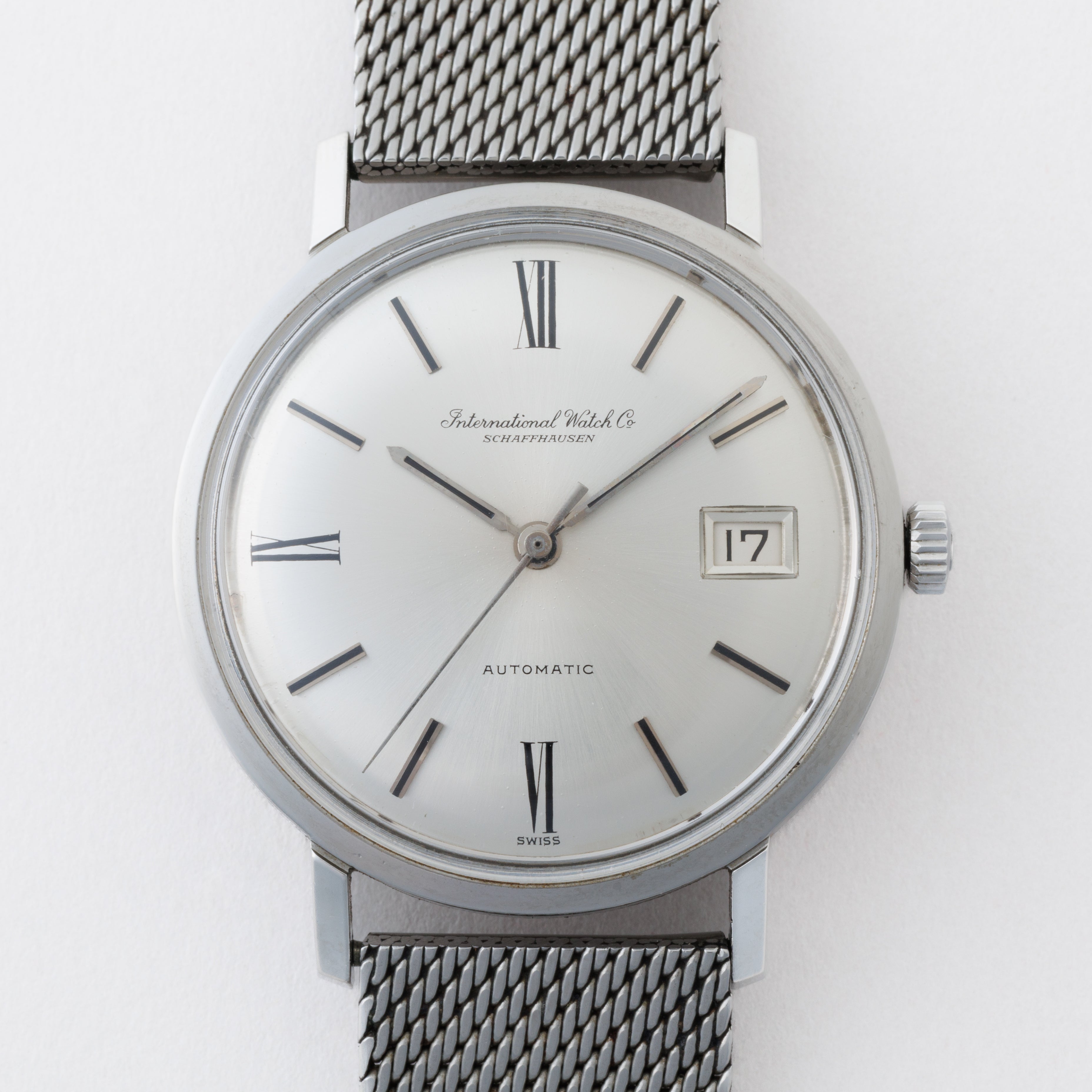 IWC ラウンドケース 1964年製 Ref.808A 純正メッシュブレス ペラトン式自動巻き Cal.8541