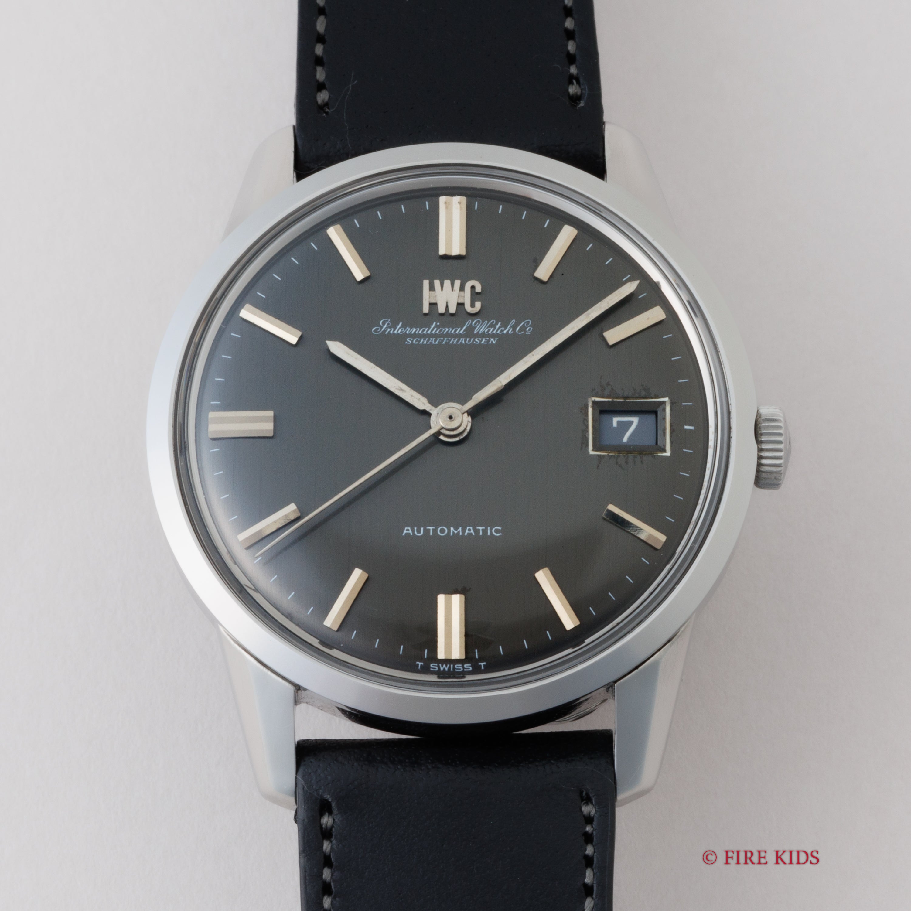 IWC ラウンドケース オートマチック 1970年製 Ref.R810AD ダークグレーダイヤル