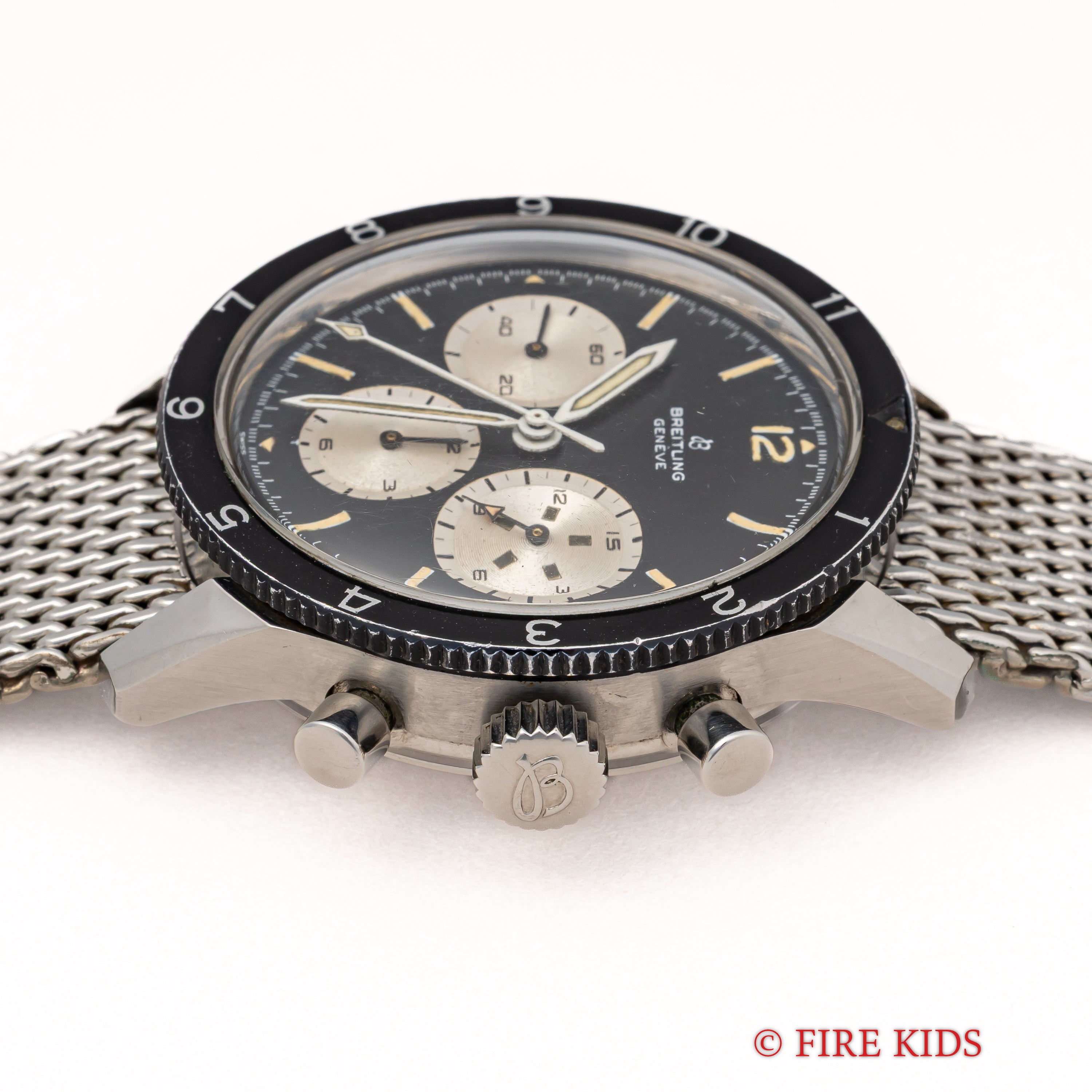 ブライトリング コ・パイロット 1960年代製 Ref.7650 クロノグラフ Venus178 純正メッシュブレス